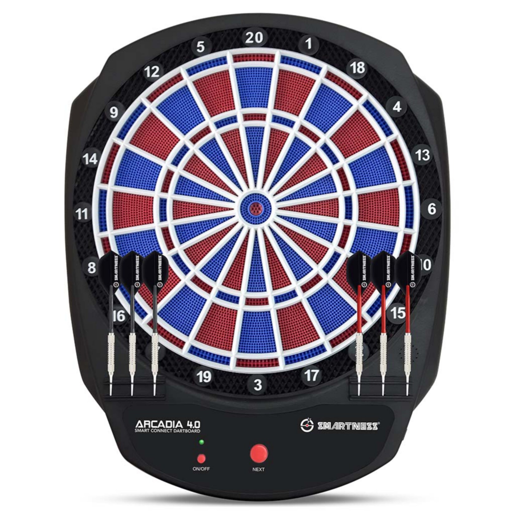 SMARTNESS ELEKTRONIK DARTBOARD ARCADIA 4.0, 2-LOCH ABSTAND | 04011796940117