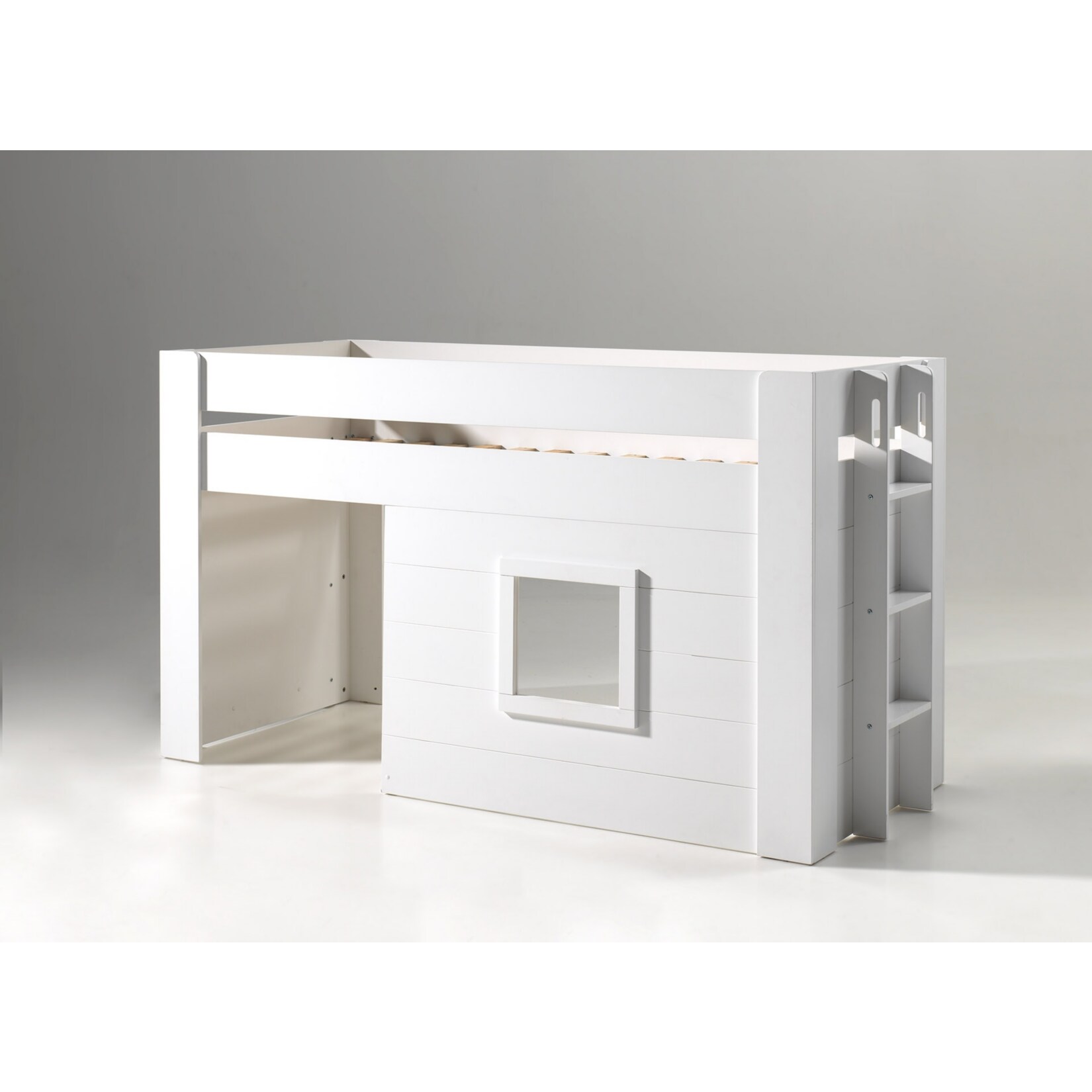 Vipack halbhohes Bett Noah inkl. Vorhang-Set, 90 x 200 cm | 05420070228466