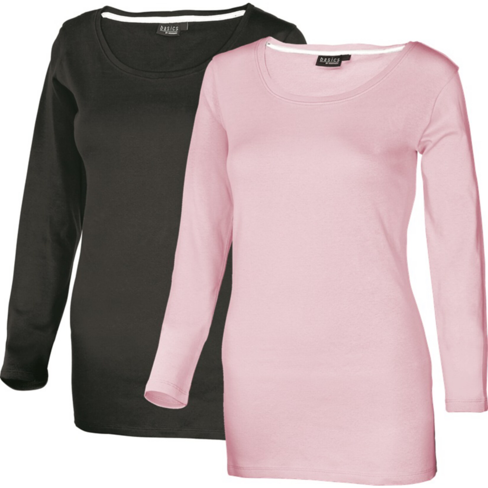 Damen Shirt 2er Pack Schwarz + Pink  L (40-42) - Bild 1