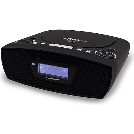 Soundmaster URD480SW DAB+/UKW Digitaluhrenradio mit CD/MP3/Resumée Funktion und USB, schwarz - Bild 1