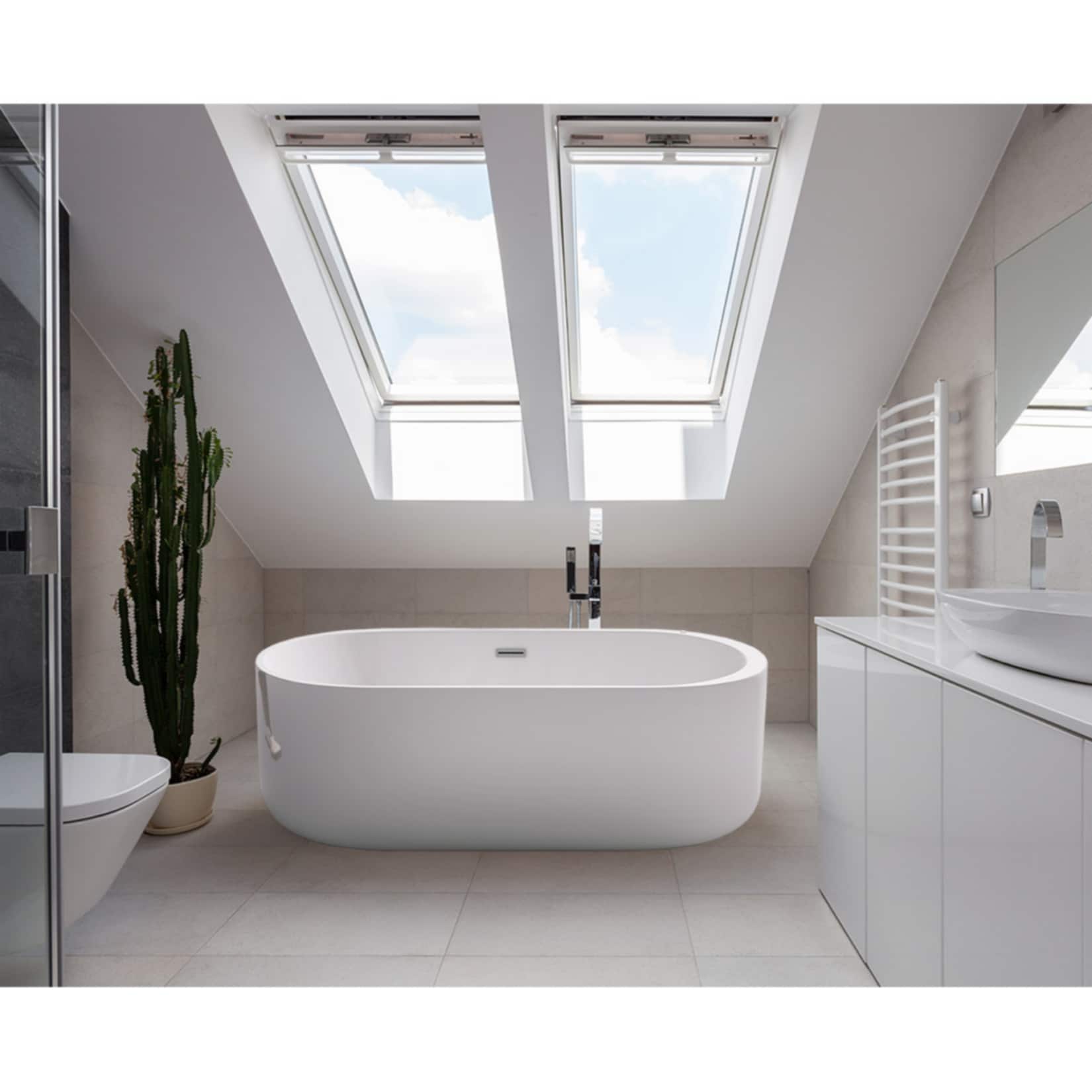 Home Deluxe Badewanne Bola Plus mit Whirlpoolfunktion, freistehend - Bild 1