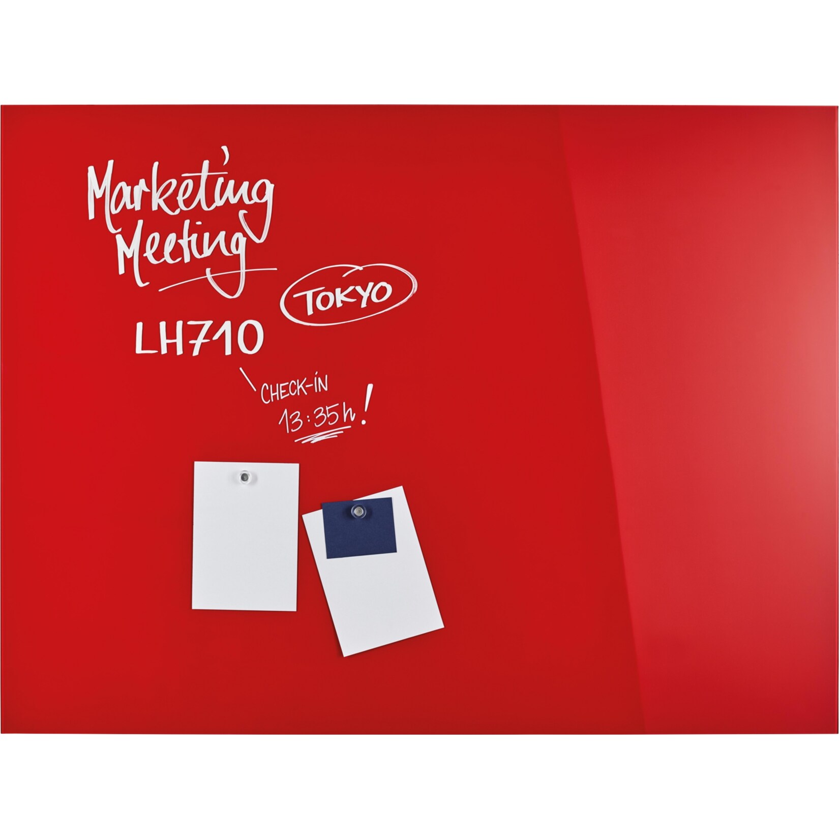 Magnetoplan Design Glasboard, magnetisch intensiv-rot 1200x900mm