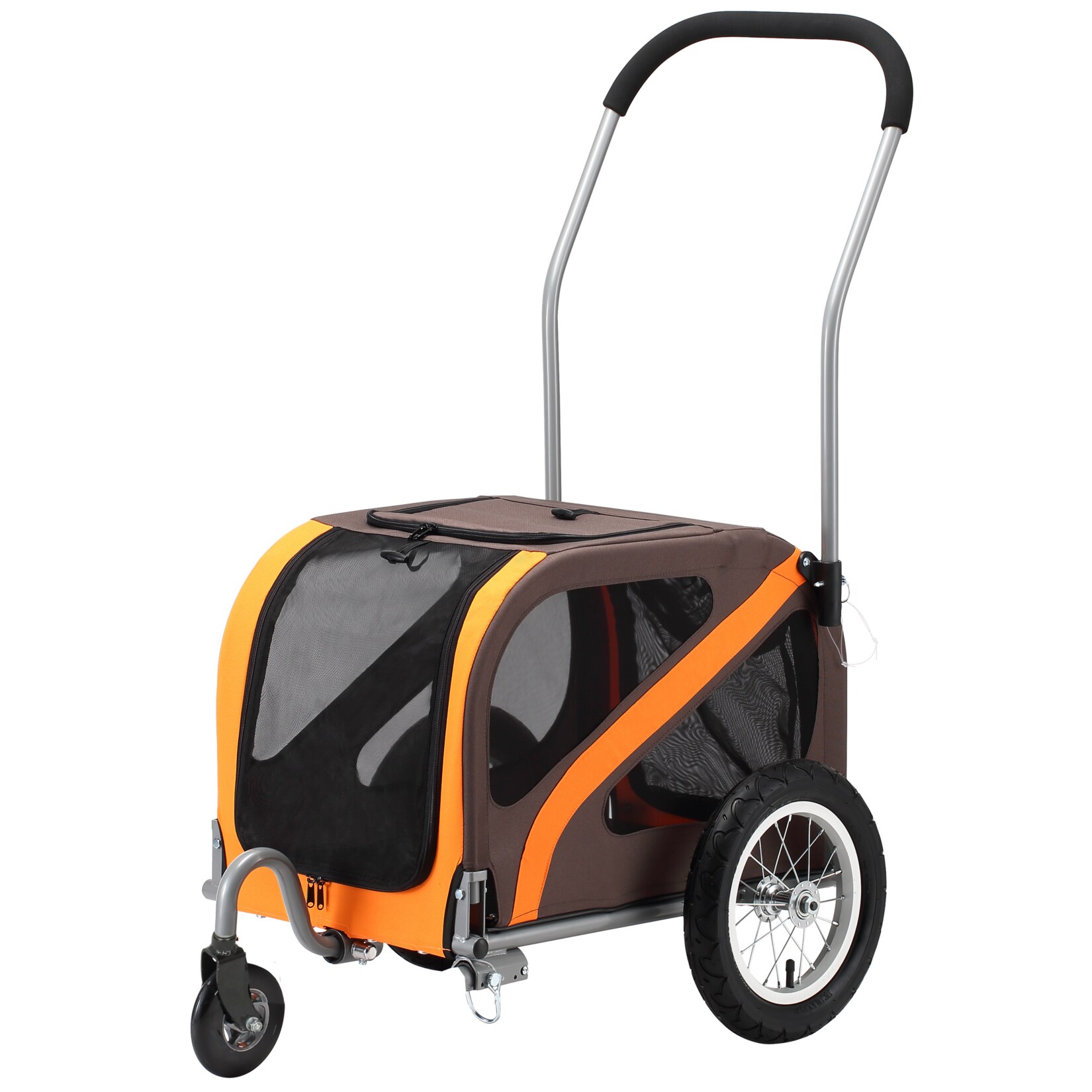 Mini-Hundeanh&auml;nger 12 Zoll, braun/orange Deichsel &Oslash; 25,5 mm - Bild 1