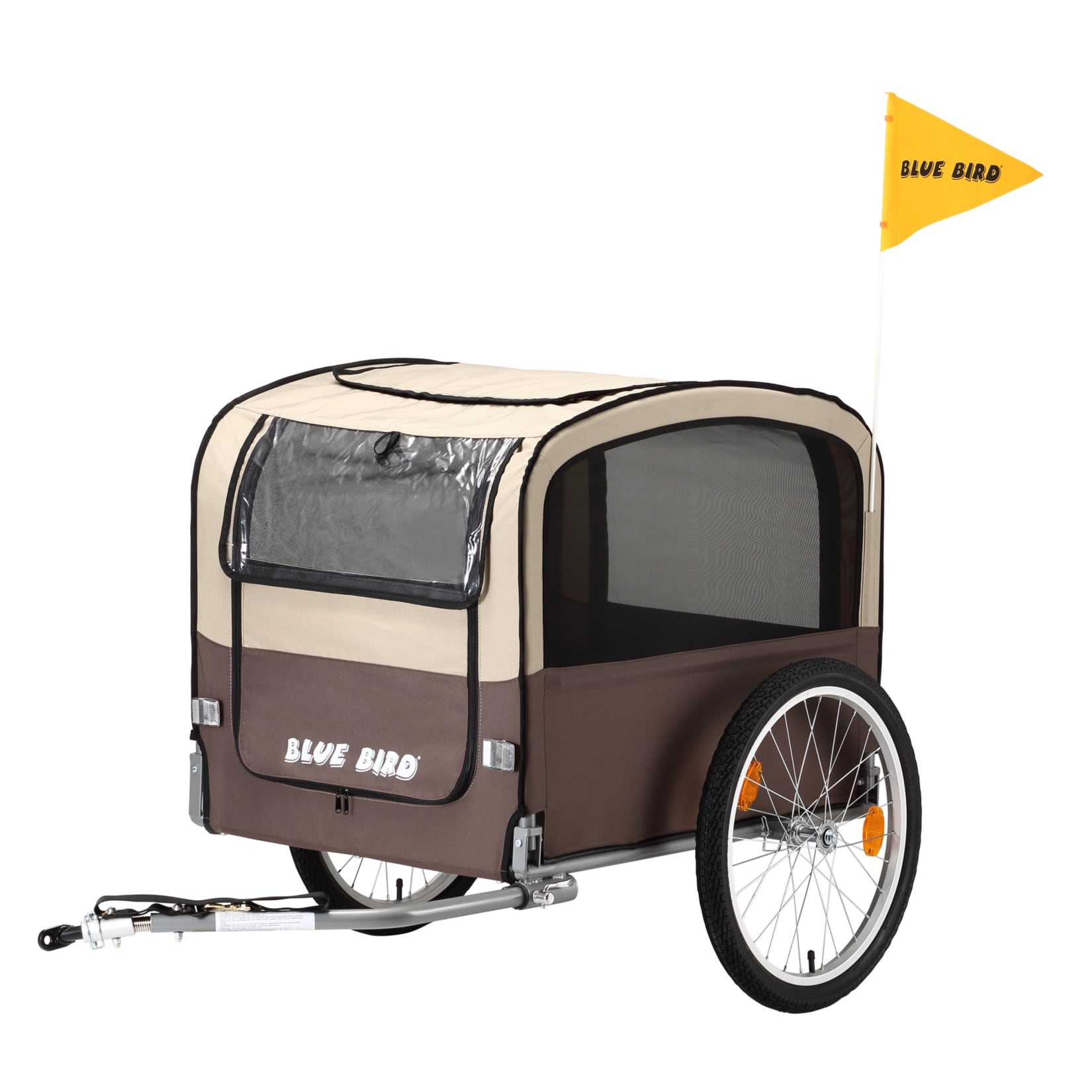 Hundeanh&auml;nger 20 Zoll, Stahl, braun/beige, Deichsel &Oslash; 25,5 mm - Bild 1