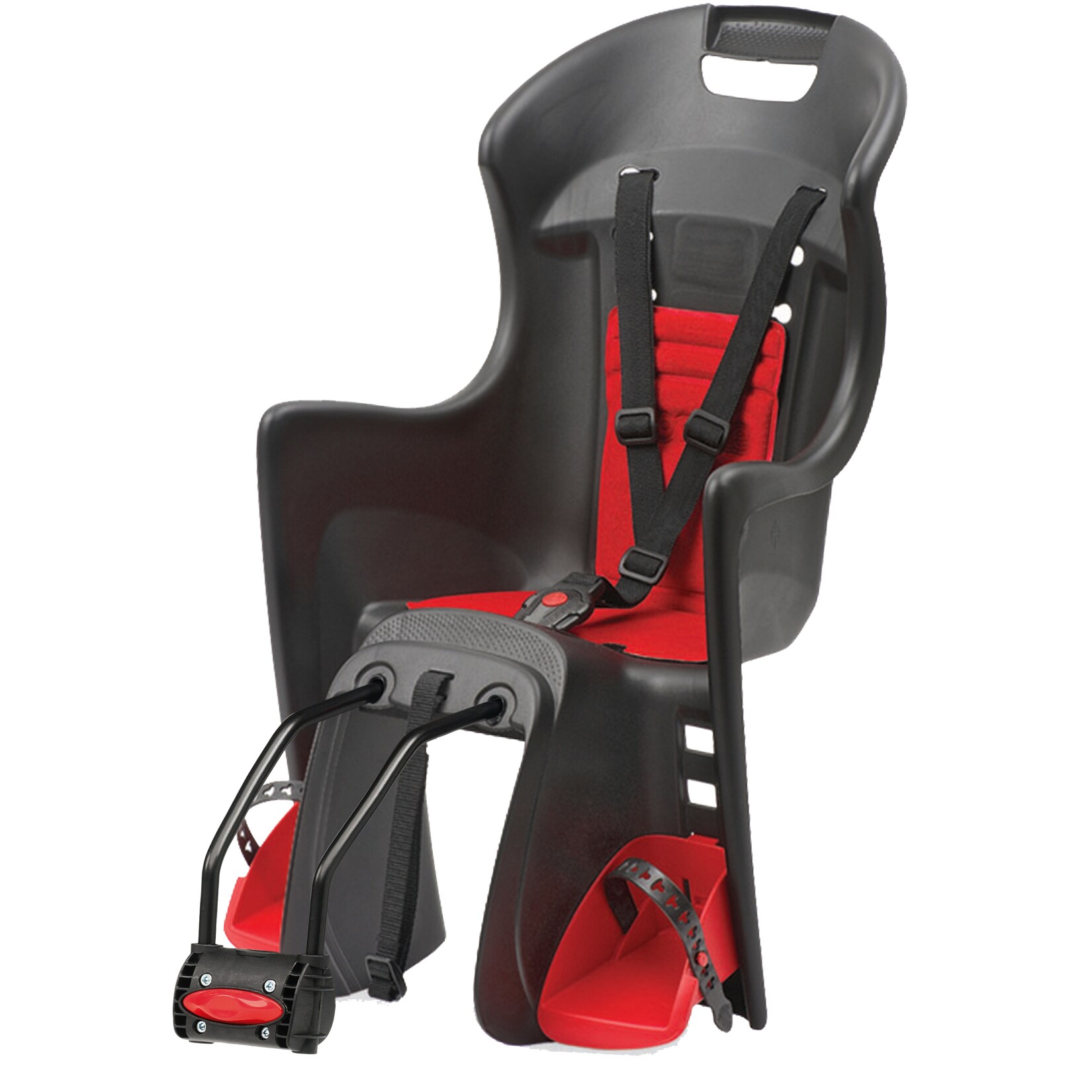 Kindersitz Boodie FF, schwarz/rot, Rahmenbefestigung - Bild 1