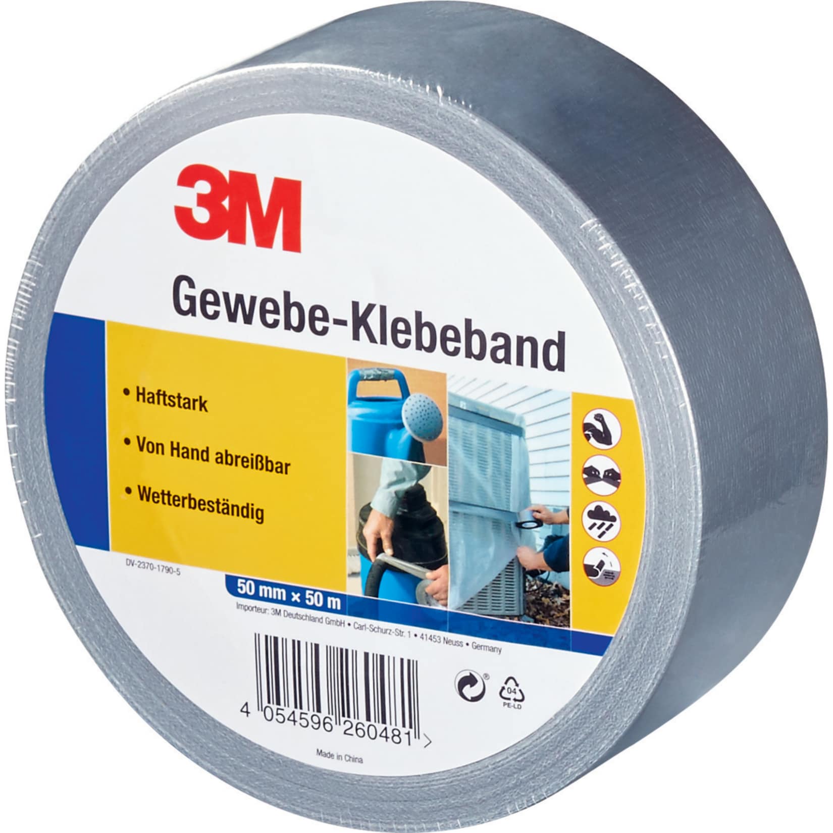 3M Gewebe-Klebeband silber 50mm x 50m - Bild 1
