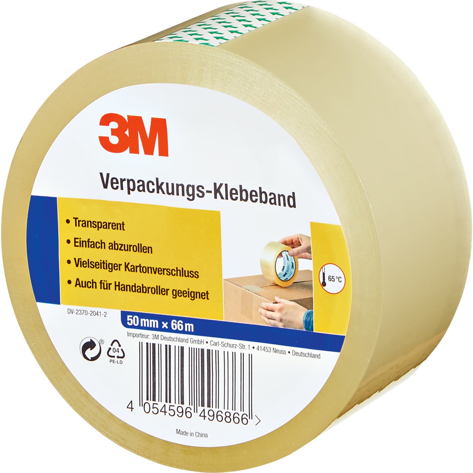 3M Verpackungs-Klebeband transparent 50mm x 66m - Bild 1