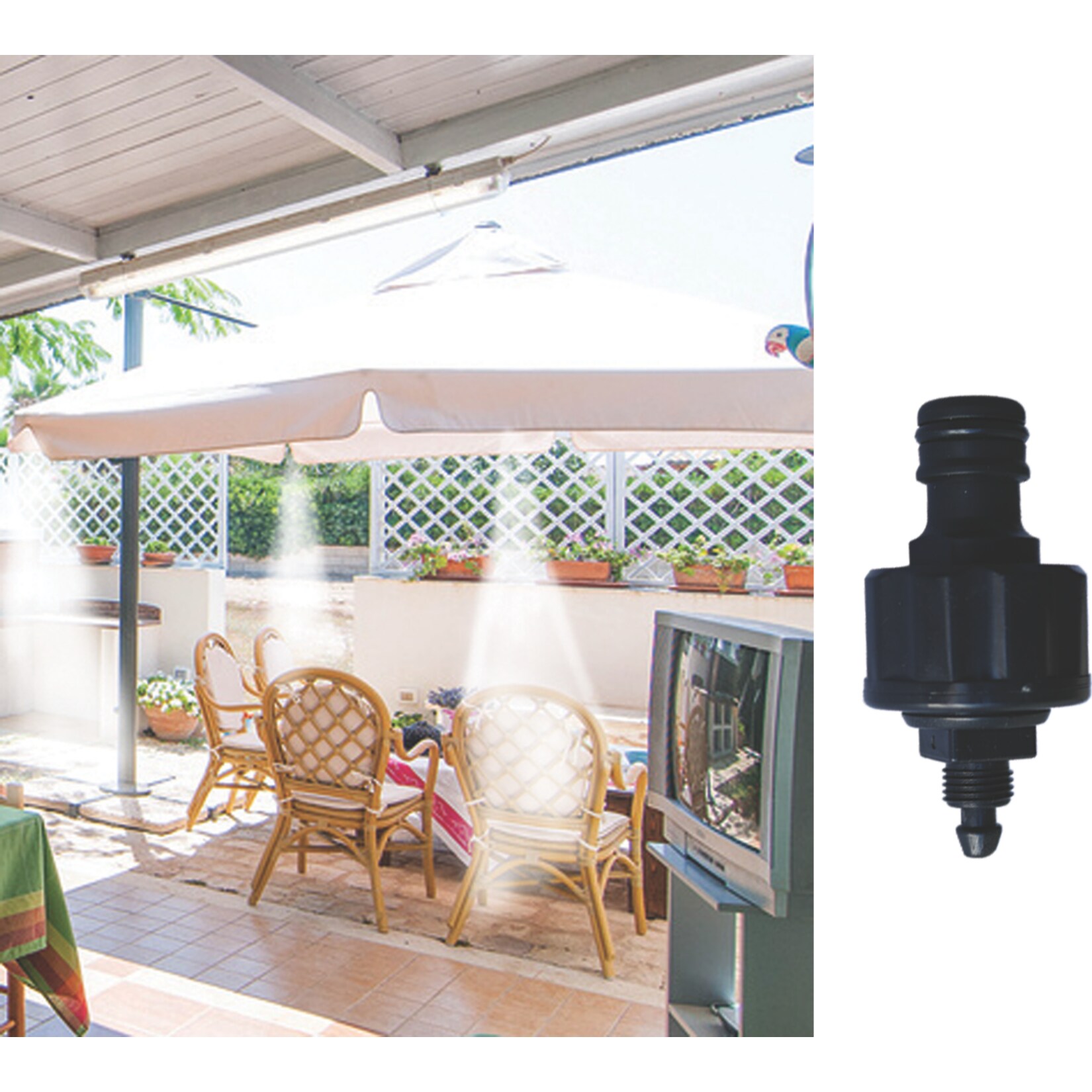 MAUK Sprühnebel Kühlanlage für Garten-Wasseranschluss | 04043722019475