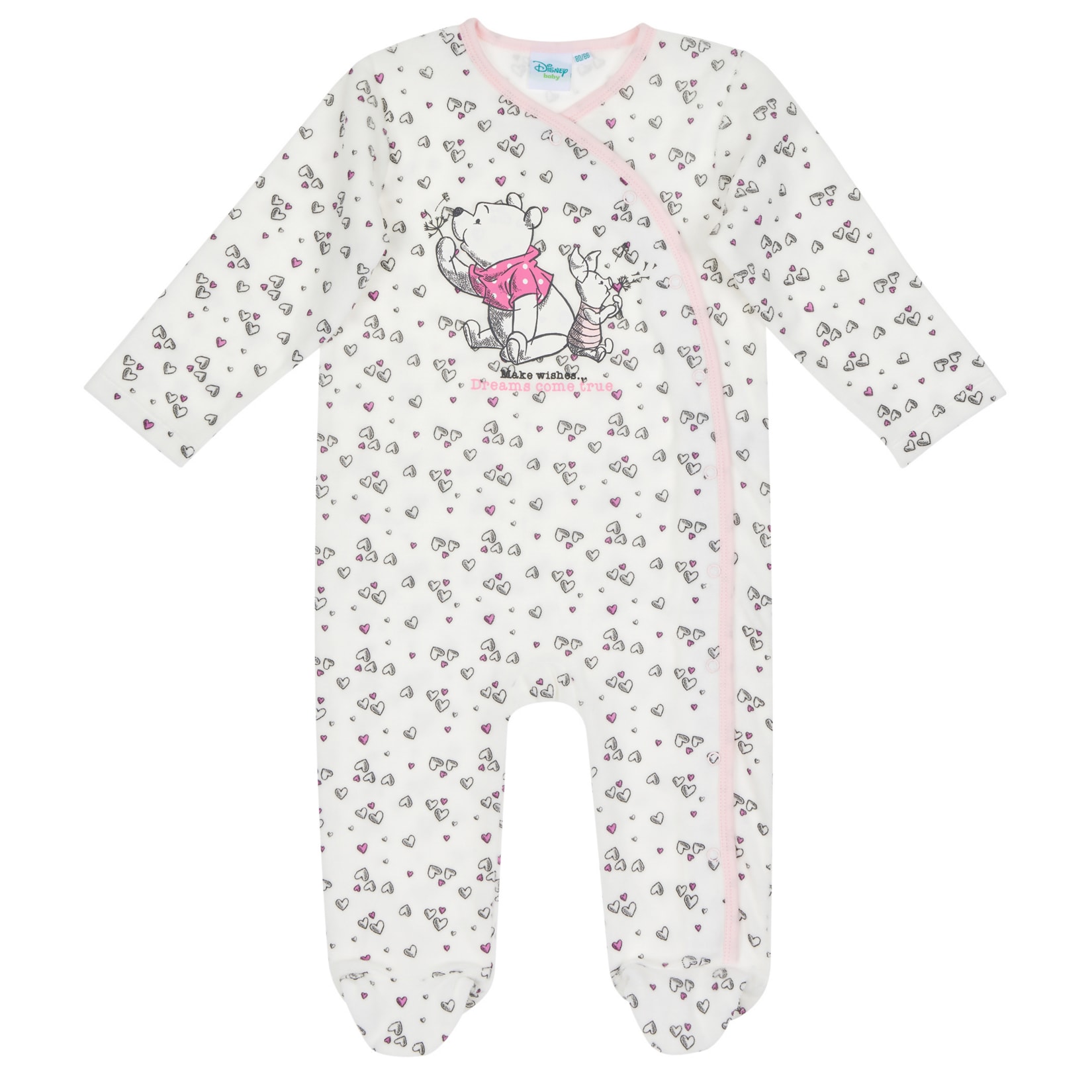 Winnie the Pooh Baby Schlafoverall - M&auml;dchen: wei&szlig; Gr. 62/68 - Bild 1