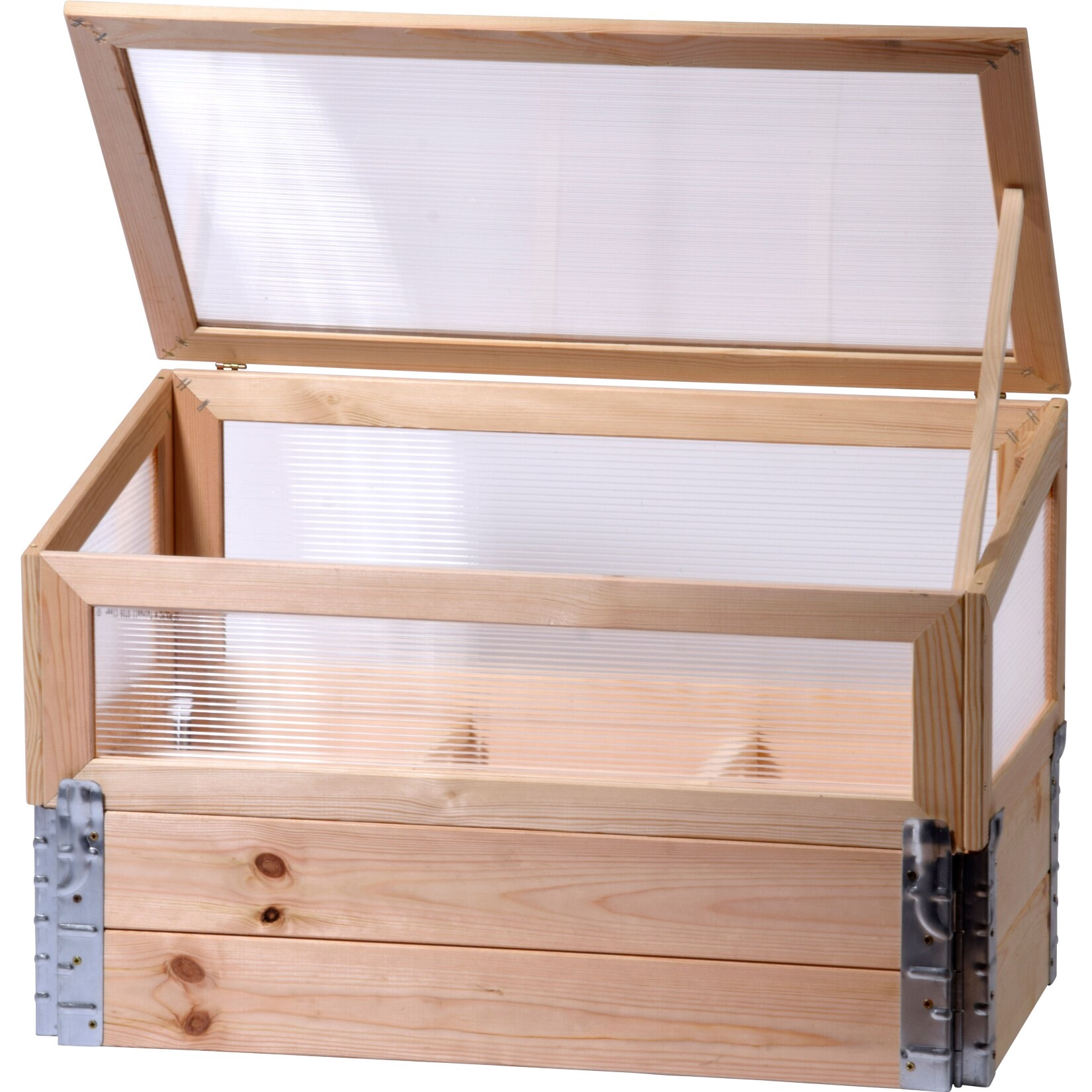 Dobar 58411e Fr&uuml;hbeet mit Untersatz Gr. L, transparent, Kiefer - Bild 1