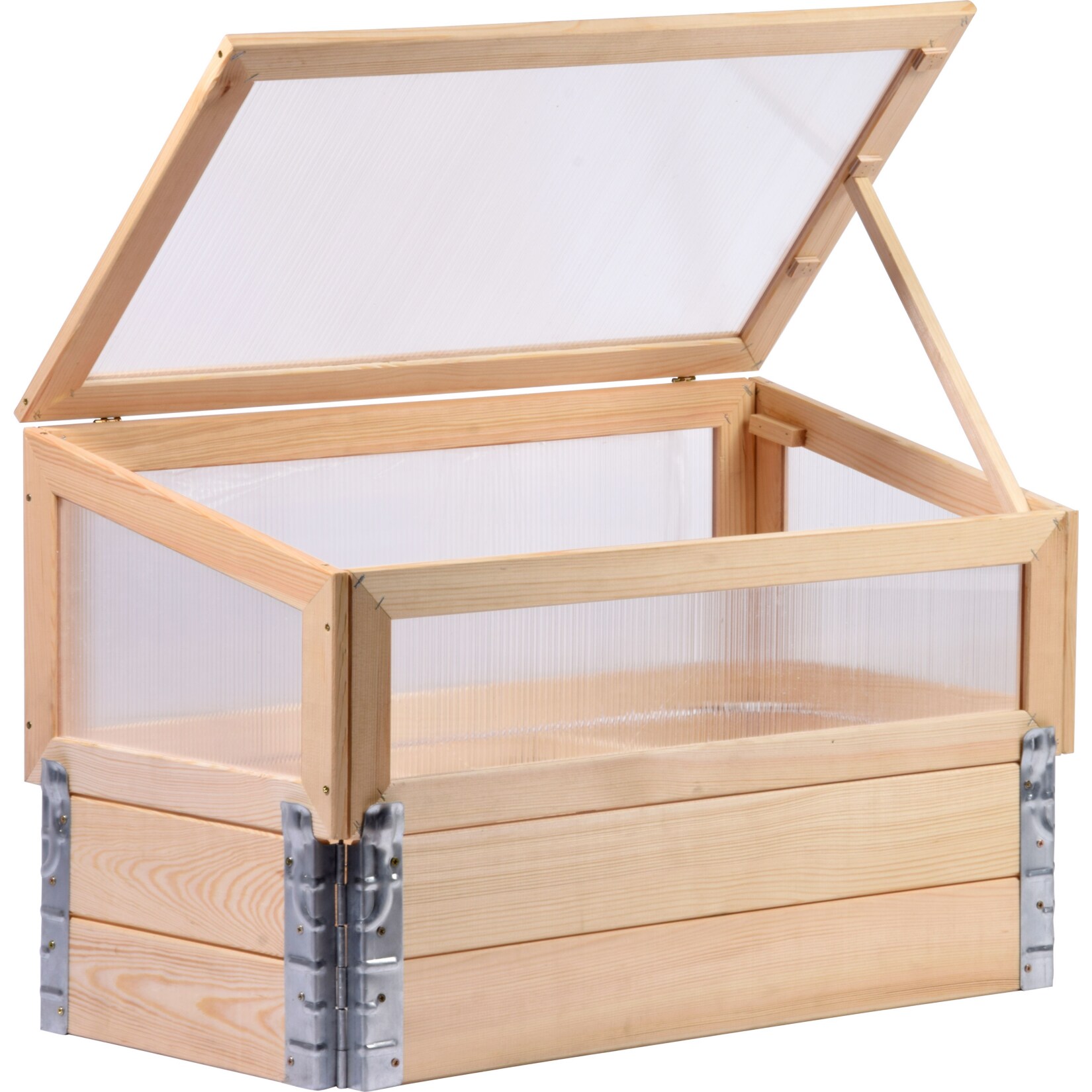 Dobar 58413e Frühbeet mit Untersatz Gr. M, transparent, Kiefer | 04055894584132