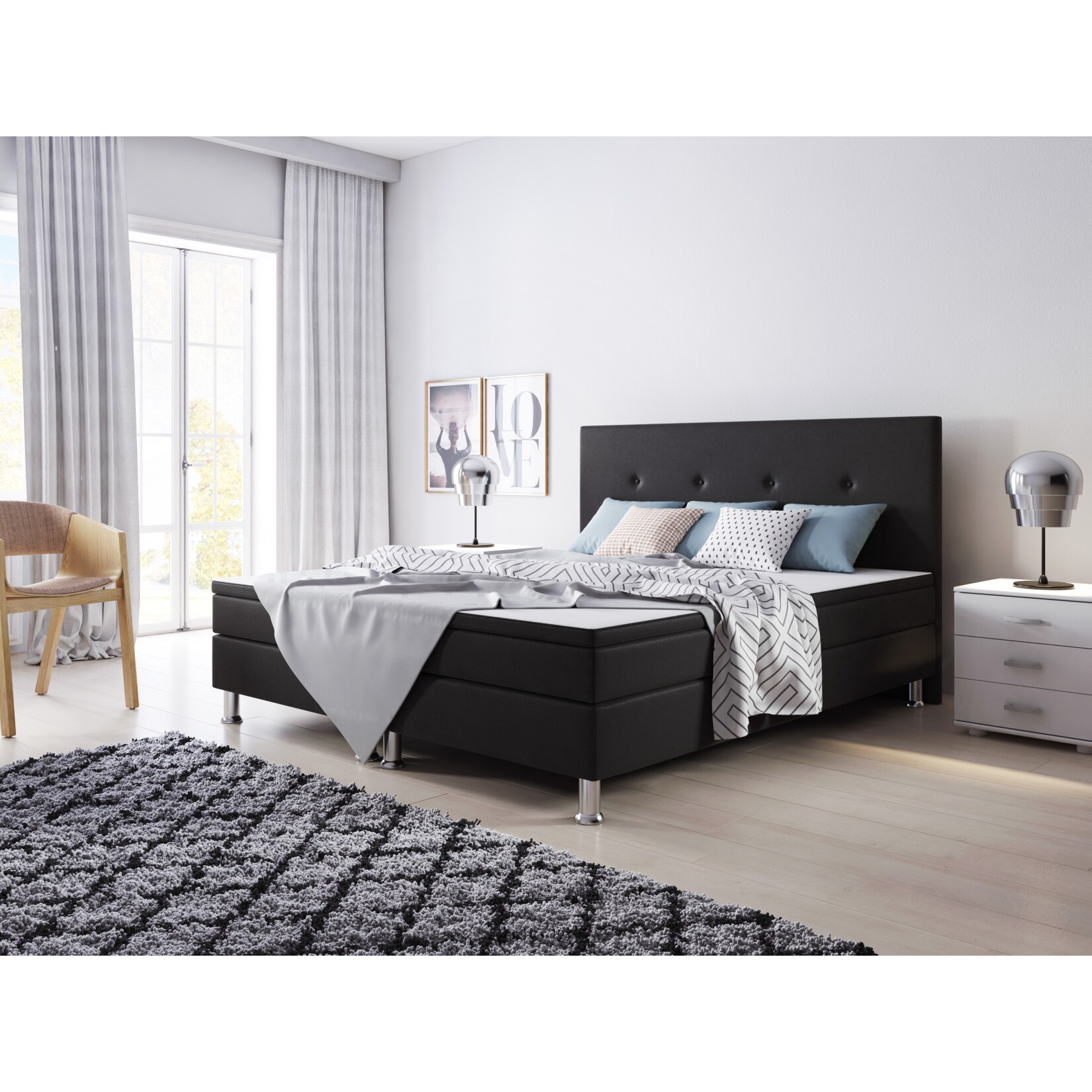 Inter Trading Boxspringbett Jump BEST 180x200cm versch. Farben | 04260465766798