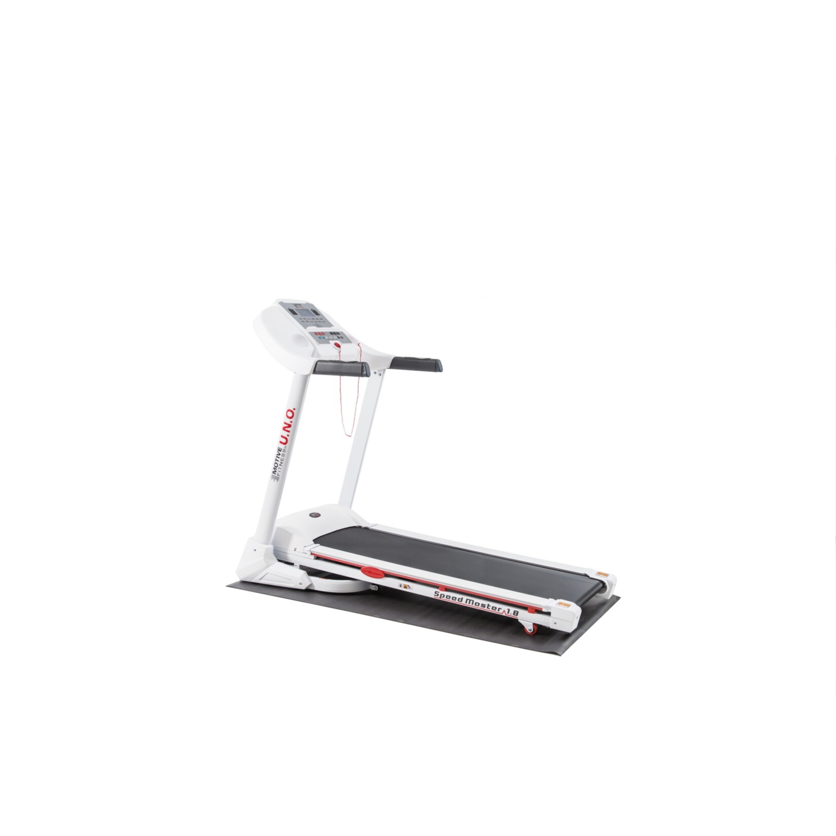 Motive Fitness by U.N.O. Laufband Speed Master 1.8 weiß-silber inkl. Schutzmatte | 04260077541134