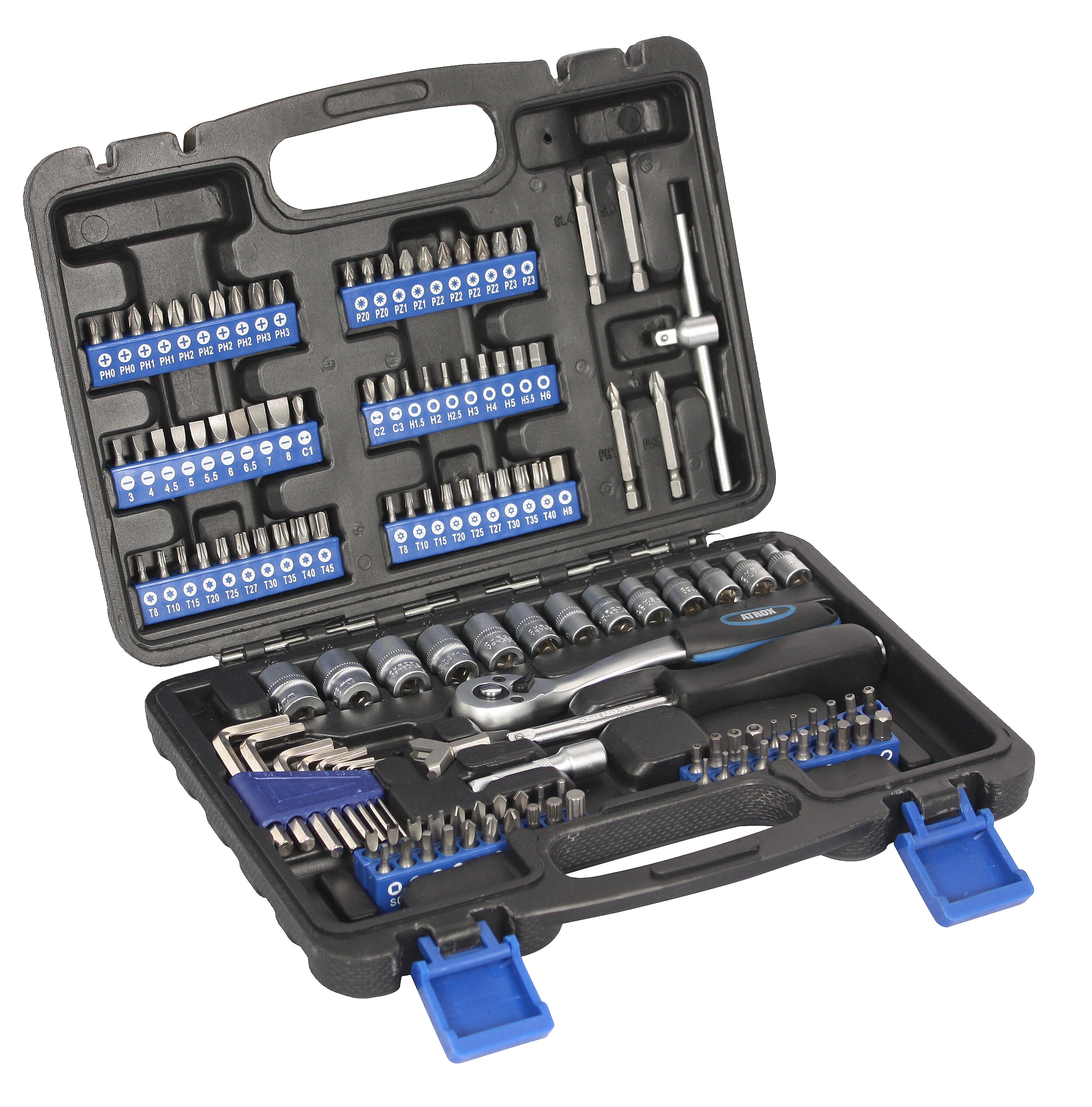 Atrox Bit- und Steckschl&uuml;sselsatz, 132-tlg. AY0416 - Bild 1