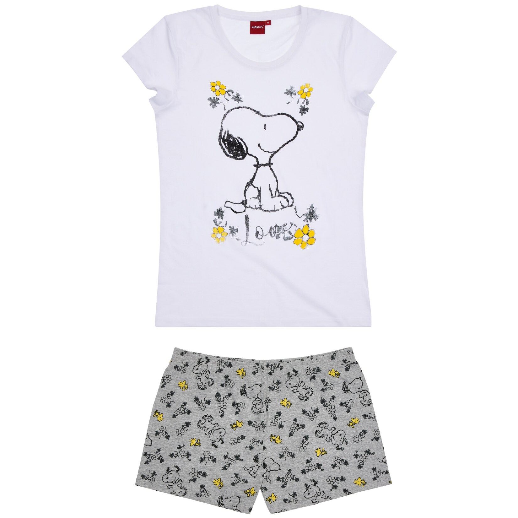 Damen Shorty Set - mit Peanuts/Snoopy sketch art print  Gr. L - Bild 1