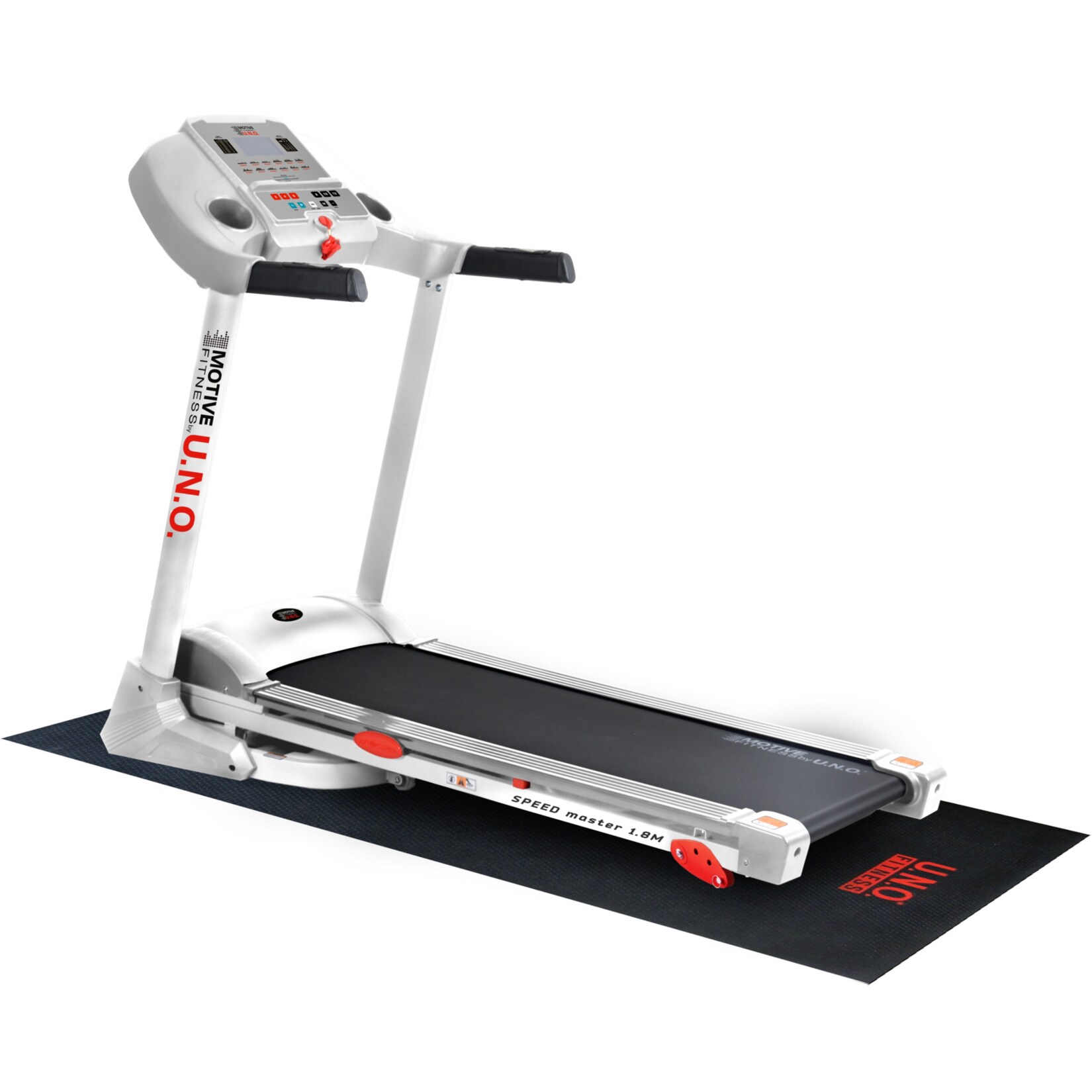Motive Fitness by U.N.O. Laufband Speed Master 1.8M weiß/silber inkl. Schutzmatte | 04260077541110