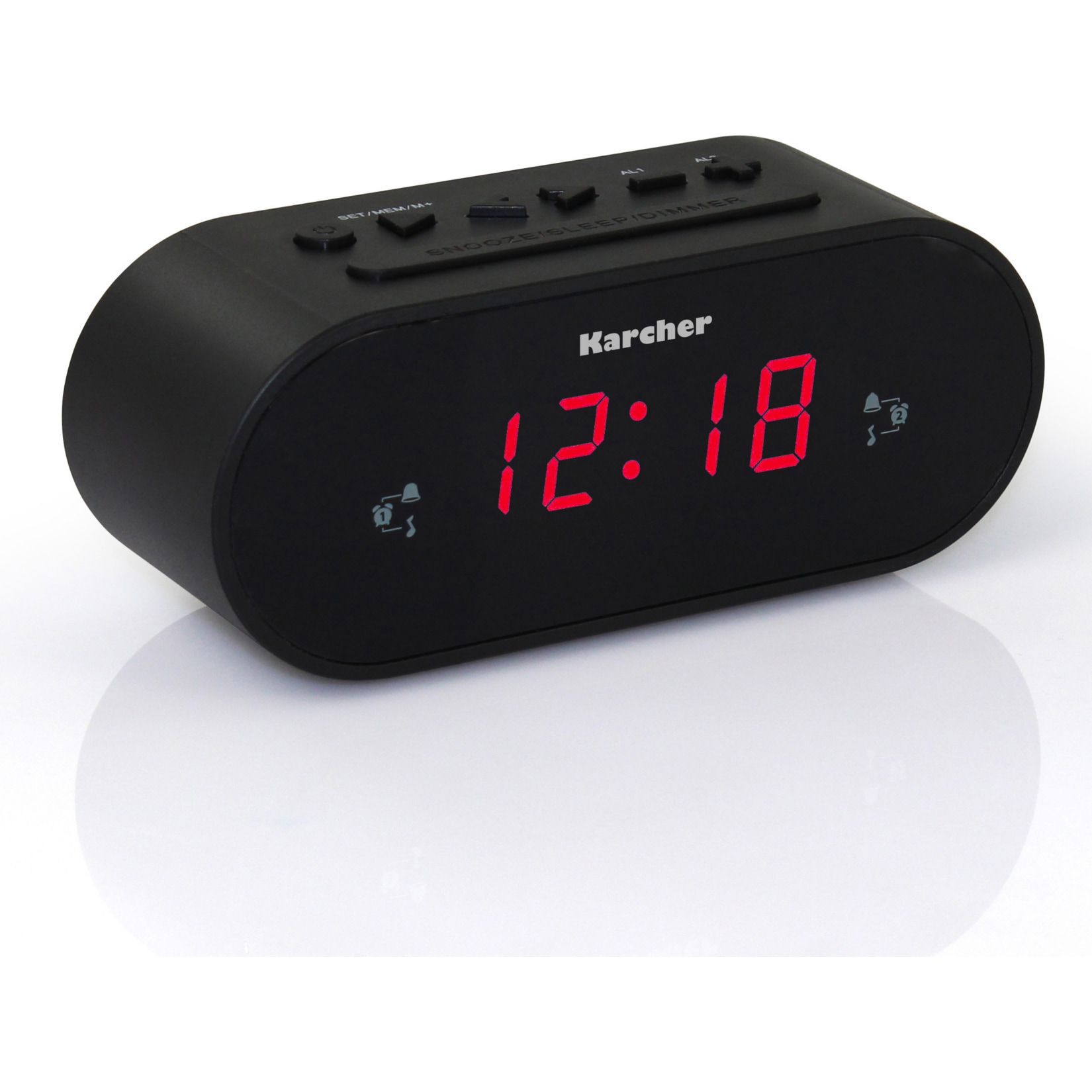 Karcher UR1030 Uhrenradio mit PLL-Radio, Wecker & dimmbarer Anzeige - Bild 1