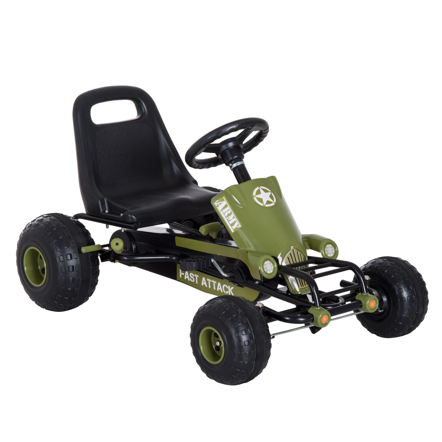 HOMCOM Go Kart Metall, Kunststoff | 04250871252244