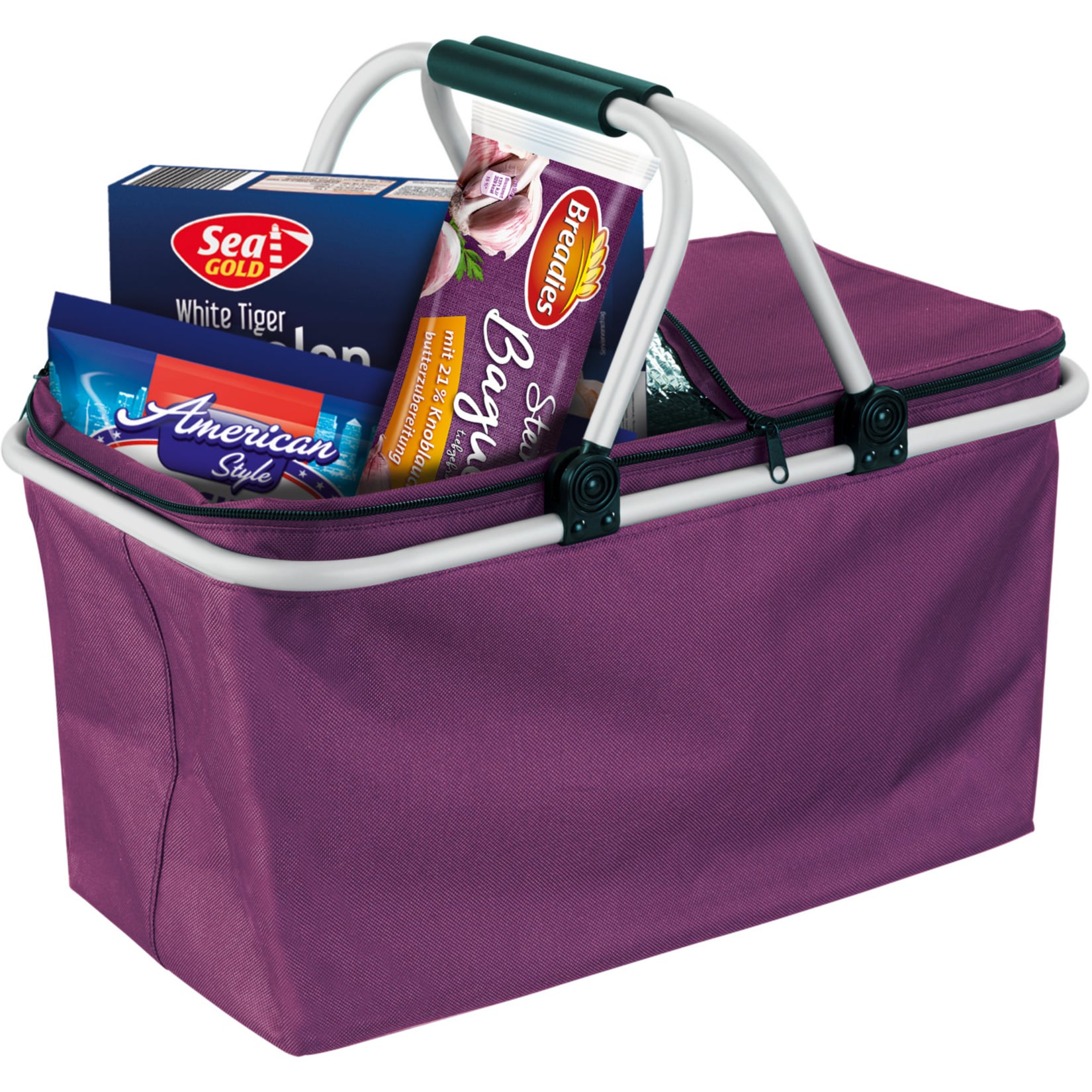 Faltbarer Thermo-Einkaufskorb - beere - Bild 1