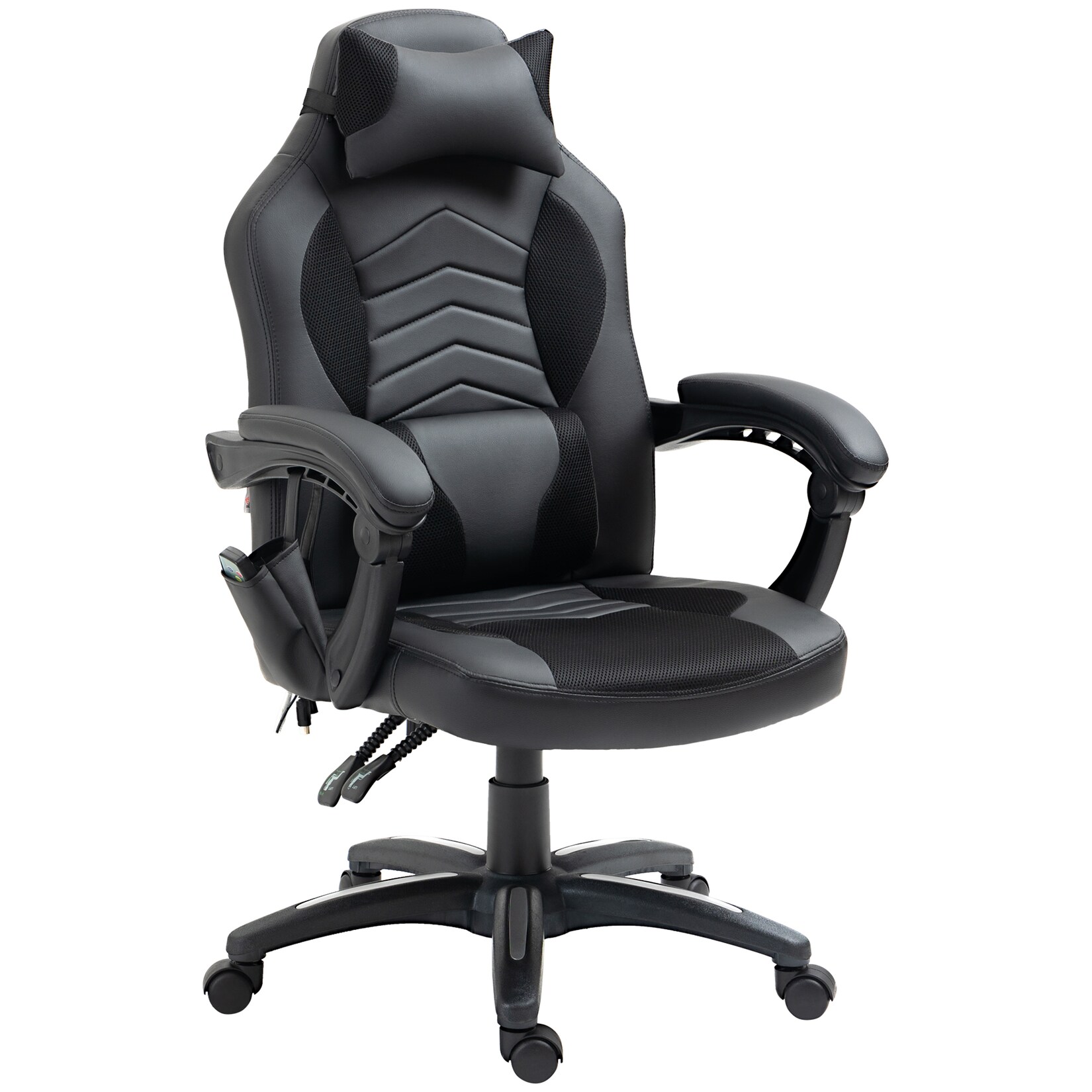 HOMCOM Bürostuhl Kunstleder, Metall, Schaumstoff | 04250871251940