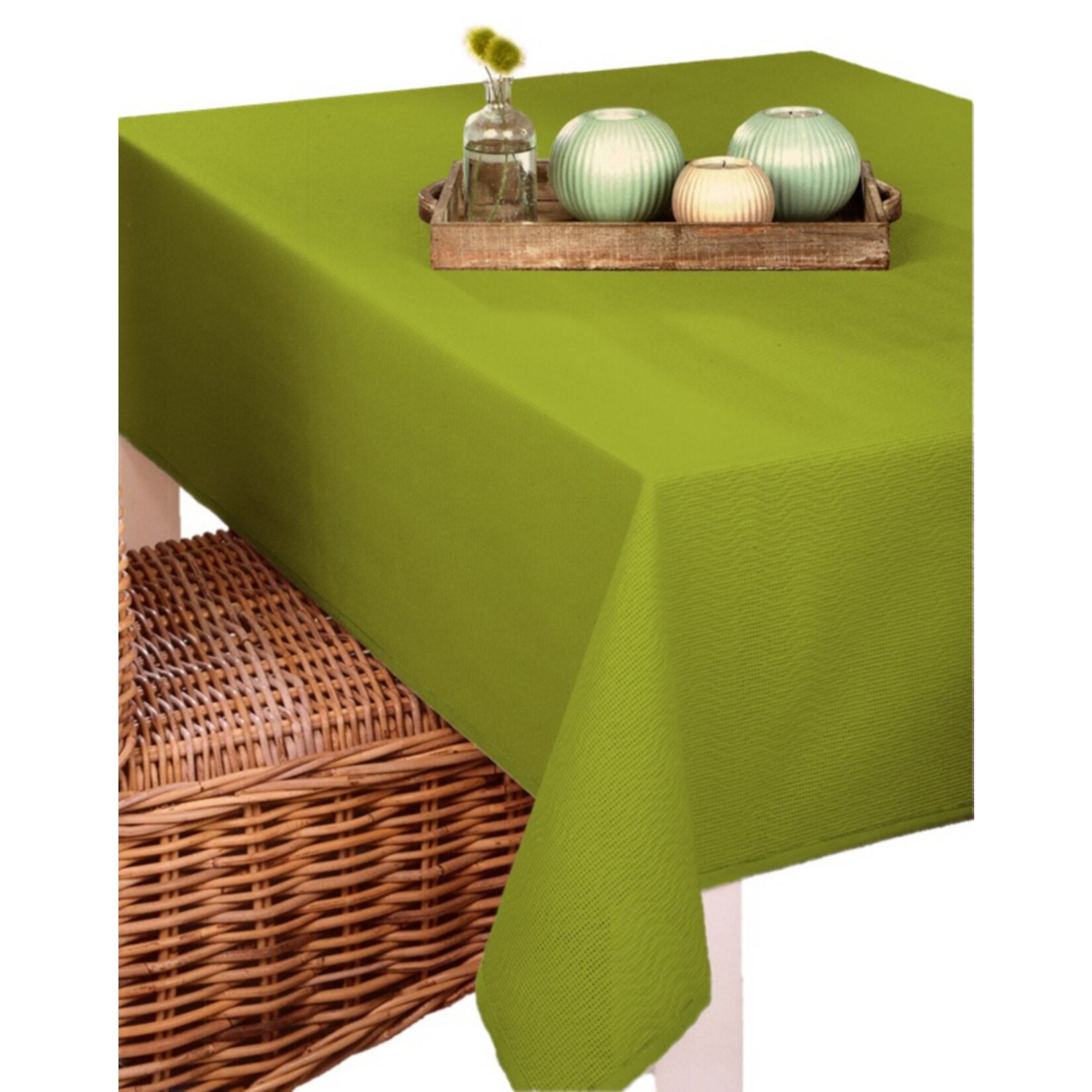 Sommertischdecke, 130x160 eckig gr&uuml;n - Bild 1