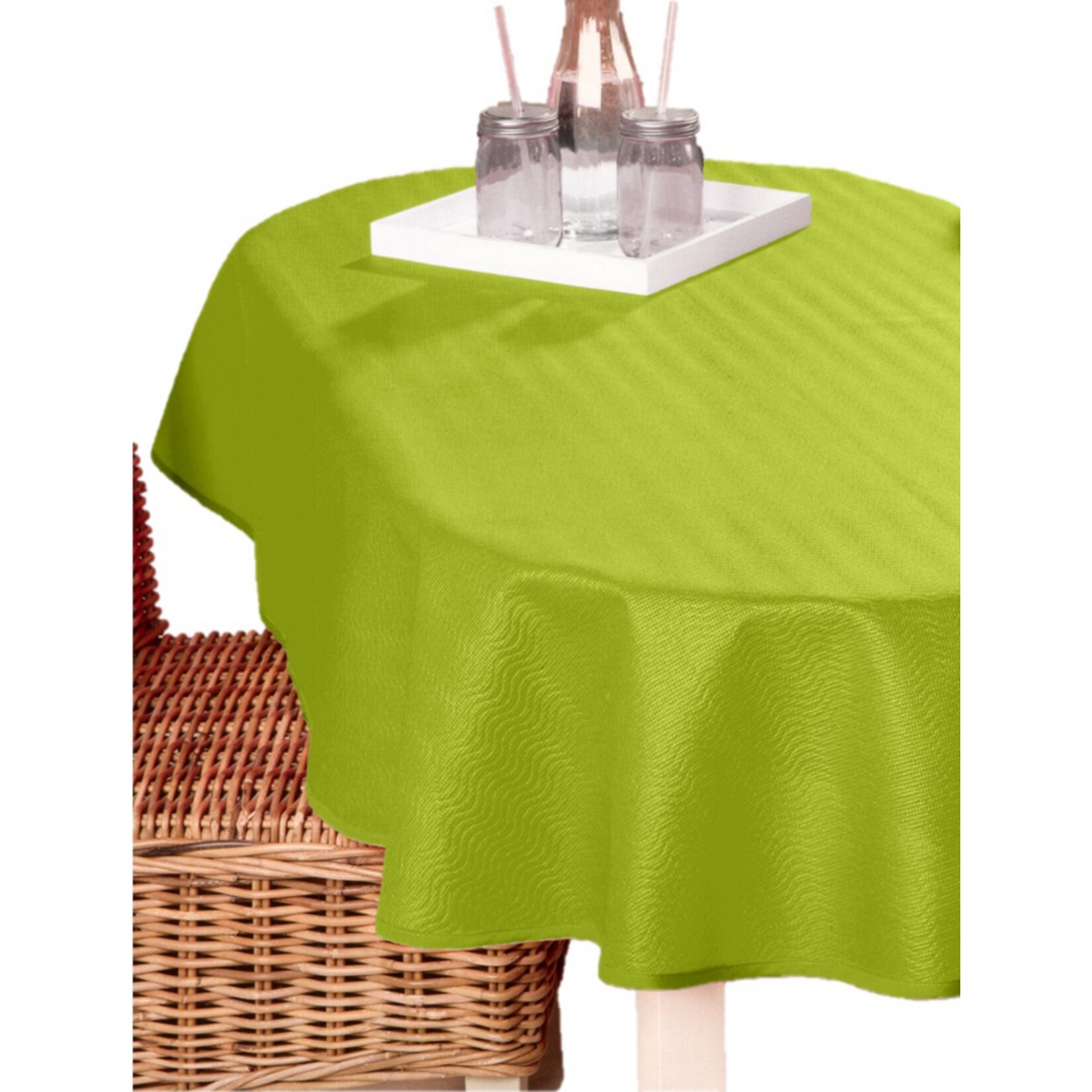 Sommertischdecke, 130 x 180 oval gr&uuml;n - Bild 1