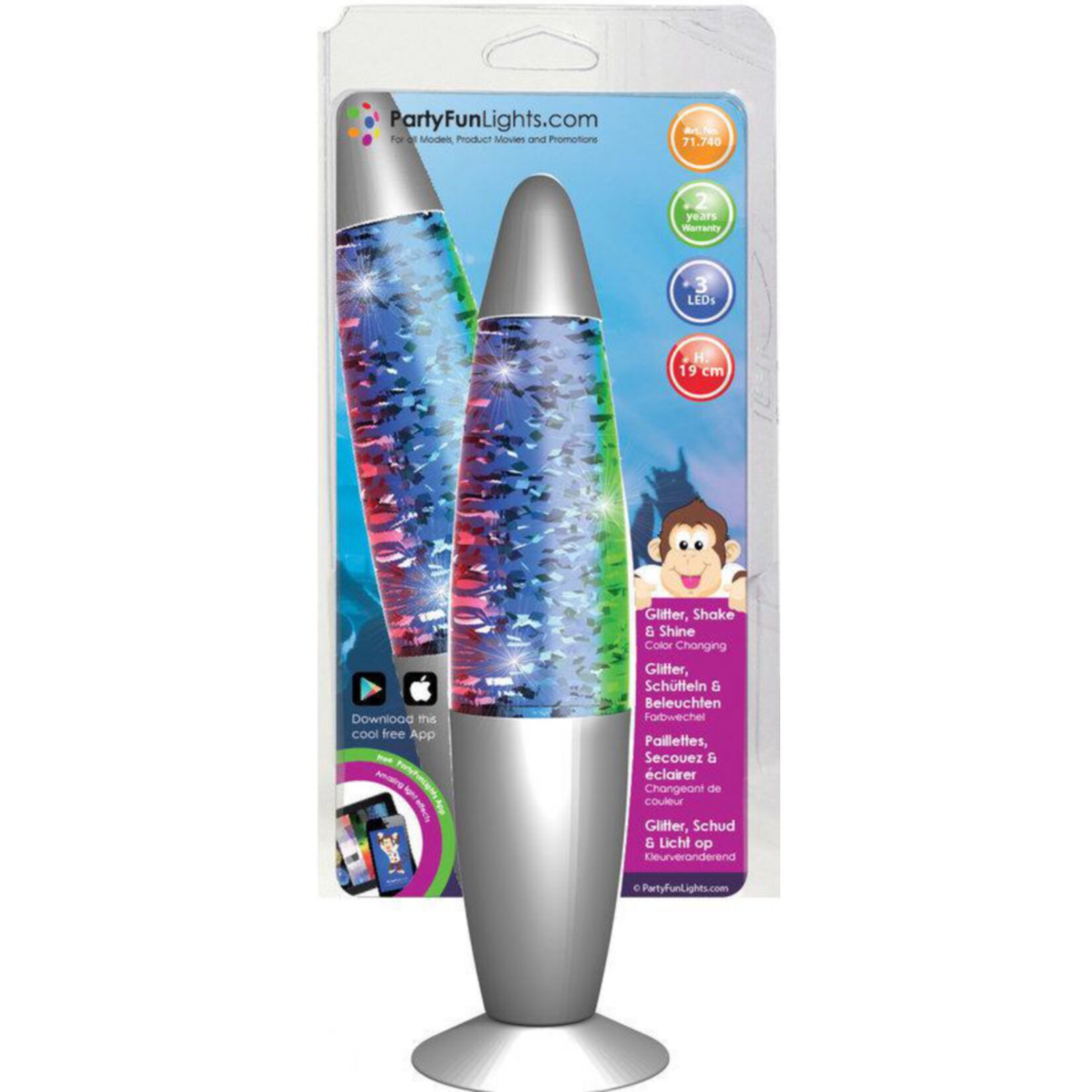 Party Funlights - Glitterlampe shake & shine - Bild 1