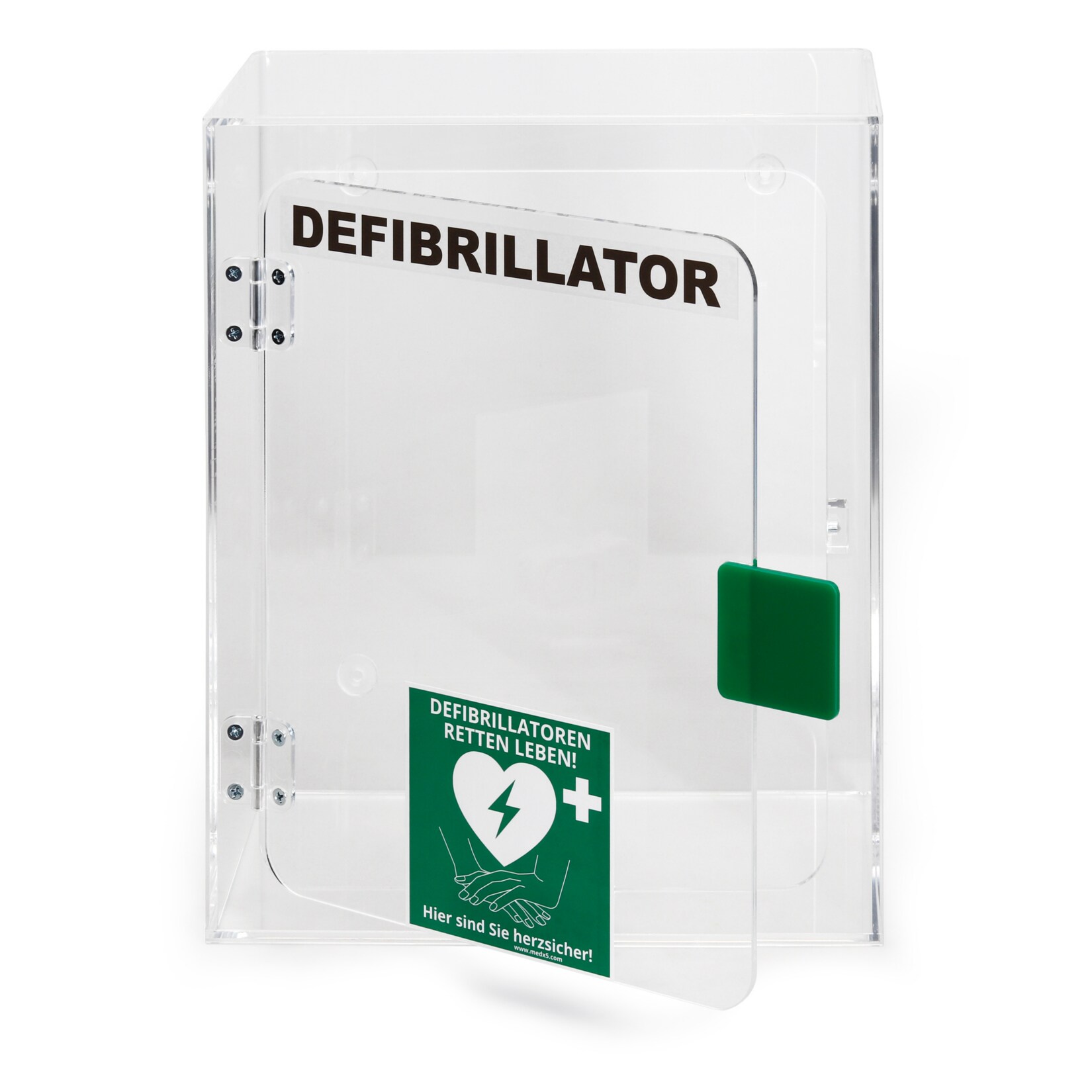 MEDX5 Defibrillator (AED) Wandkasten mit Alarm, für HeartSine Geräte, Plexiglas