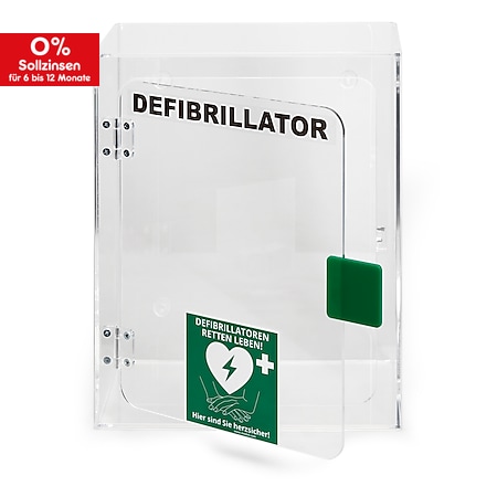MEDX5 Defibrillator (AED) Wandkasten mit Alarm, für HeartSine Geräte, Plexiglas - Bild 1