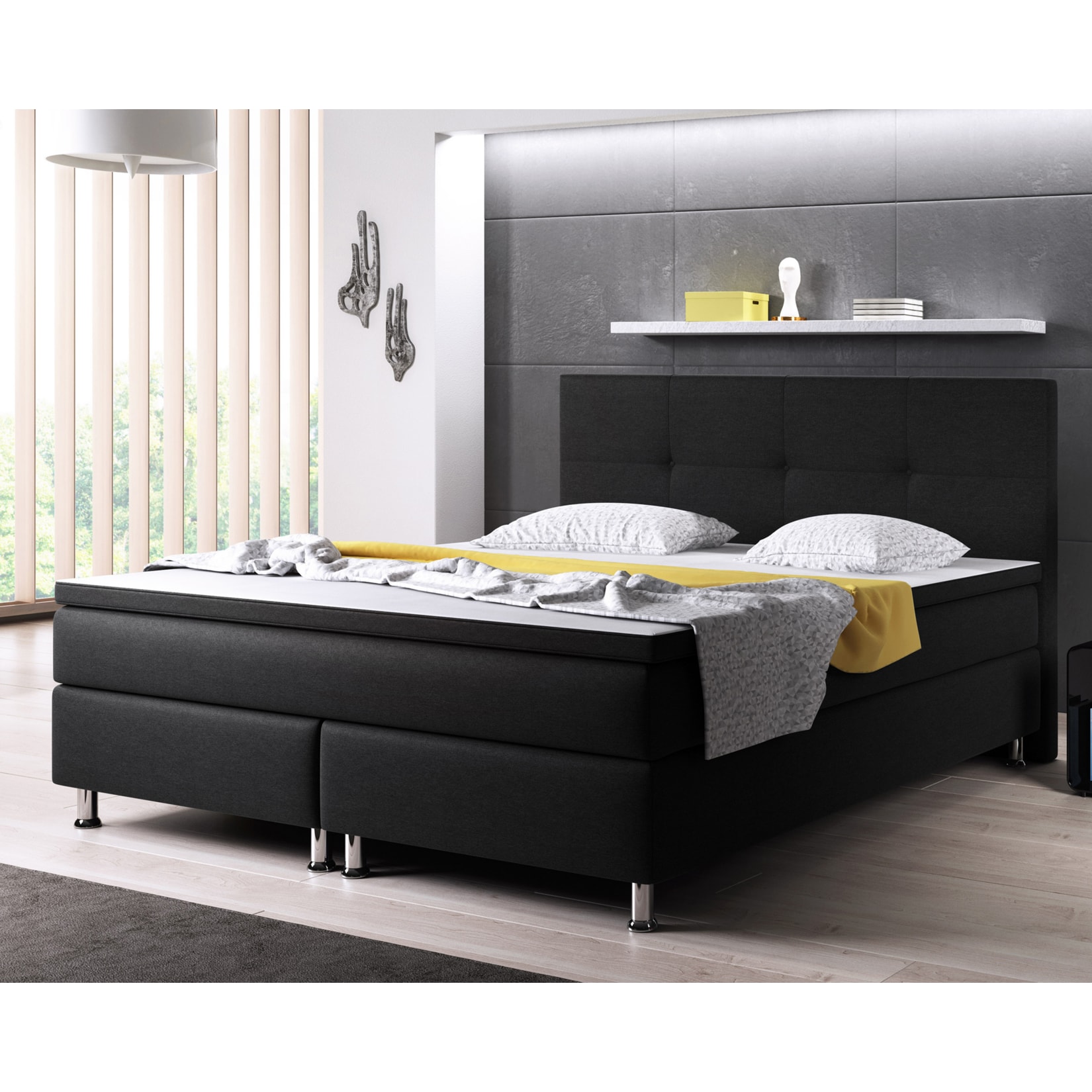 Inter Trading Boxspringbett Dallas 180 x 200 cm, versch. Farben - Bild 1