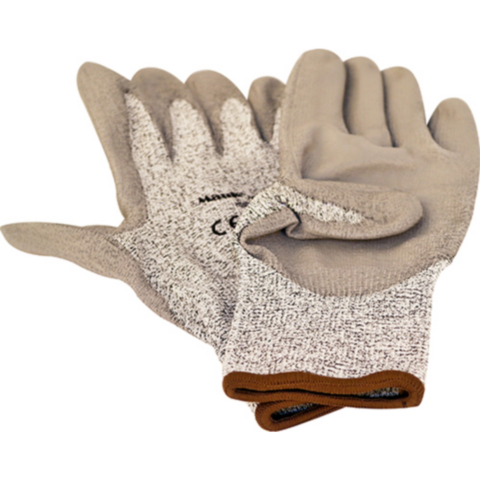 MAUK (12 Paar) Schnittschutz Handschuhe Grau "Cut Resistant Glove" EN388 Schnittstufe 5 Gr&ouml;&szlig;e 10" HPPE PU beschichtet - Bild 1