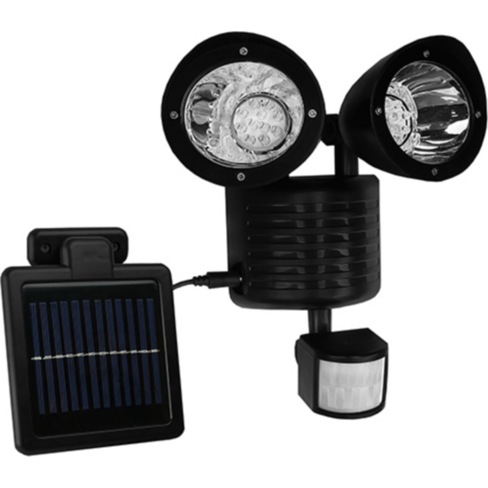 Mauk Doppel Solarstrahler mit Bewegungsmelder 22 x super helle wei&szlig;e SMD LED - Bild 1