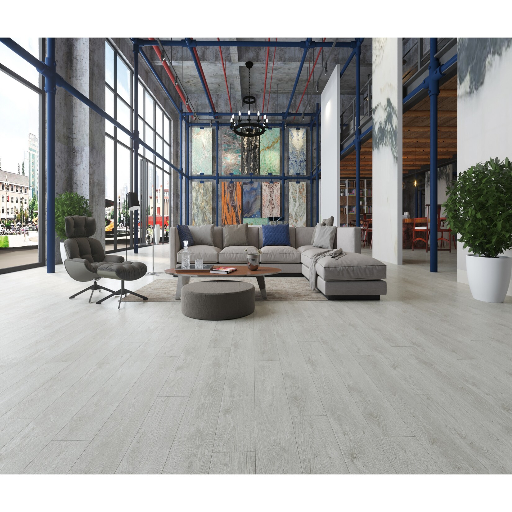 HOME DELUXE Vinylboden V7 LUIS, Eiche hellgrau, 3 m&sup2; - Bild 1