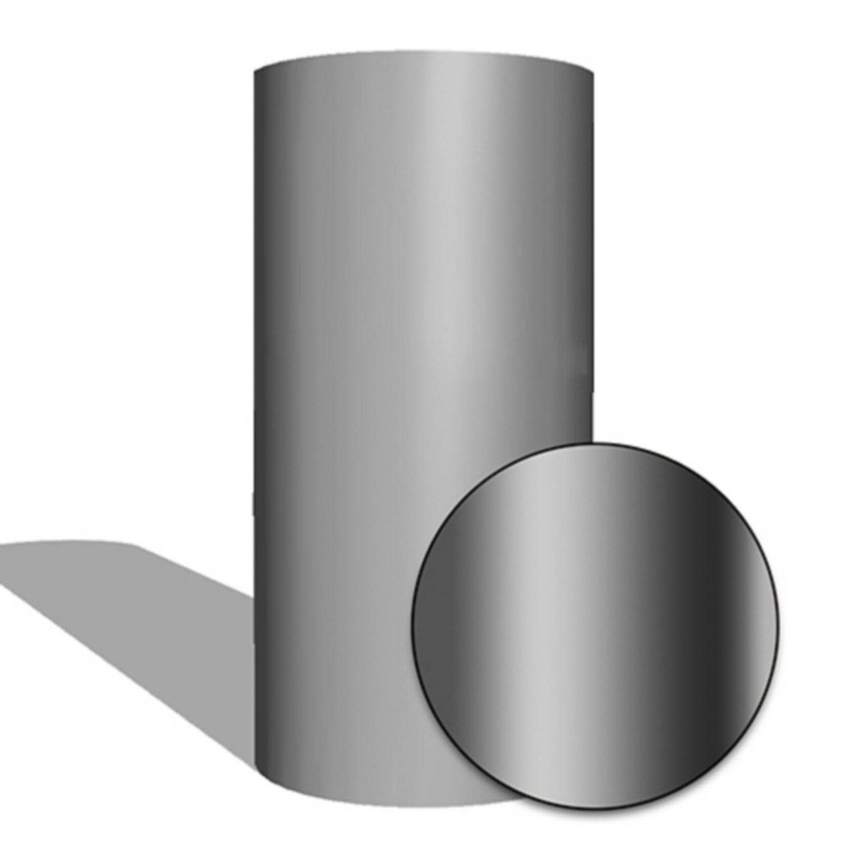 MAUK Carbon Folie Auto- K&uuml;chen- Deko- Folie "Silber SILVER Chrome vinyl (PET back)"Hochglanz Spiegelfolie - Bild 1