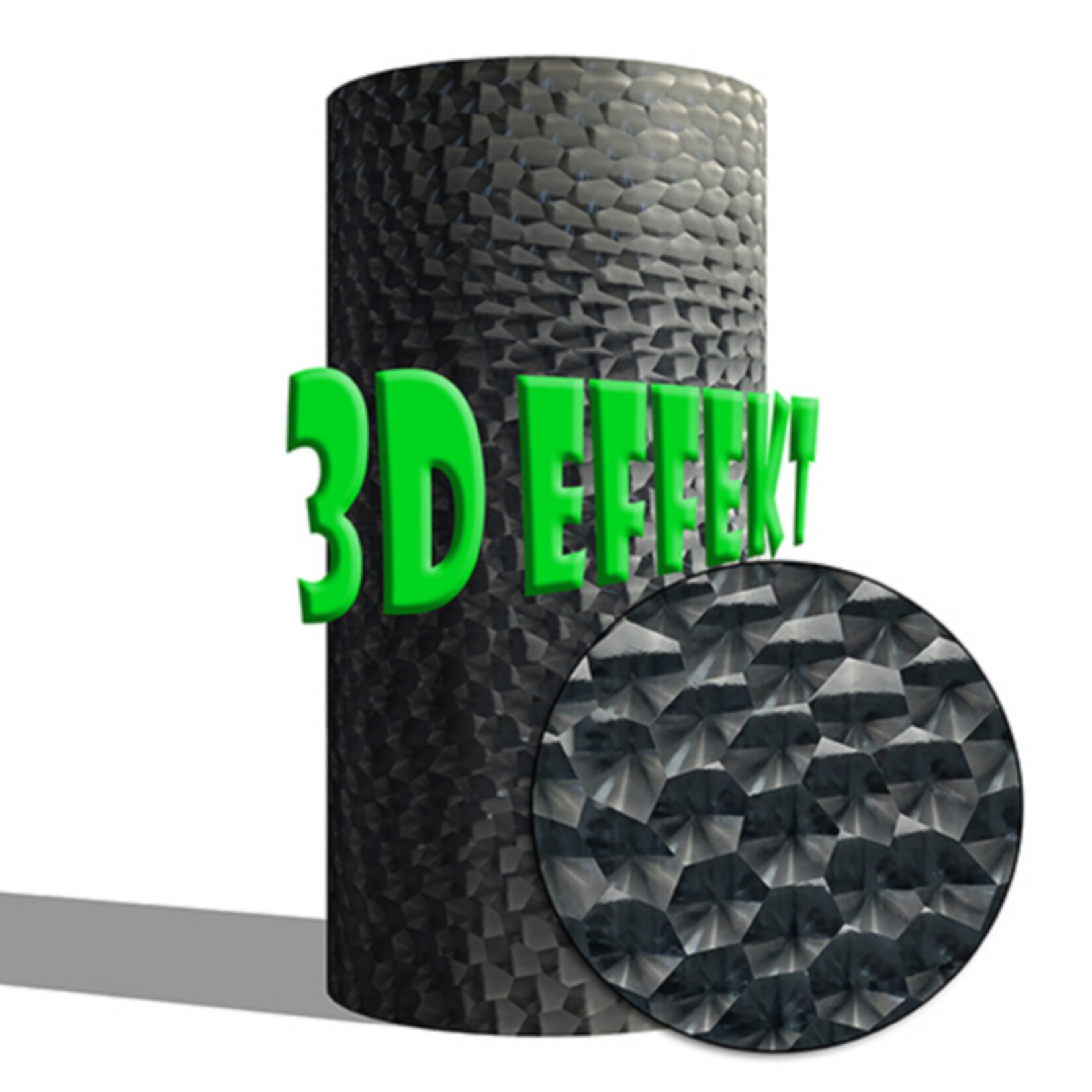 MAUK Carbon Folie Auto- K&uuml;chen- Deko- Folie "Laser lens vinyl black" Ocularfolie - Bild 1