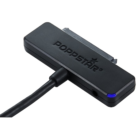 Poppstar USB 3.1 Gen. 2 Typ-C  S-ATA Adapter für 2,5 und 3,5 Zoll Festplatten, ohne Netzteil - Bild 1