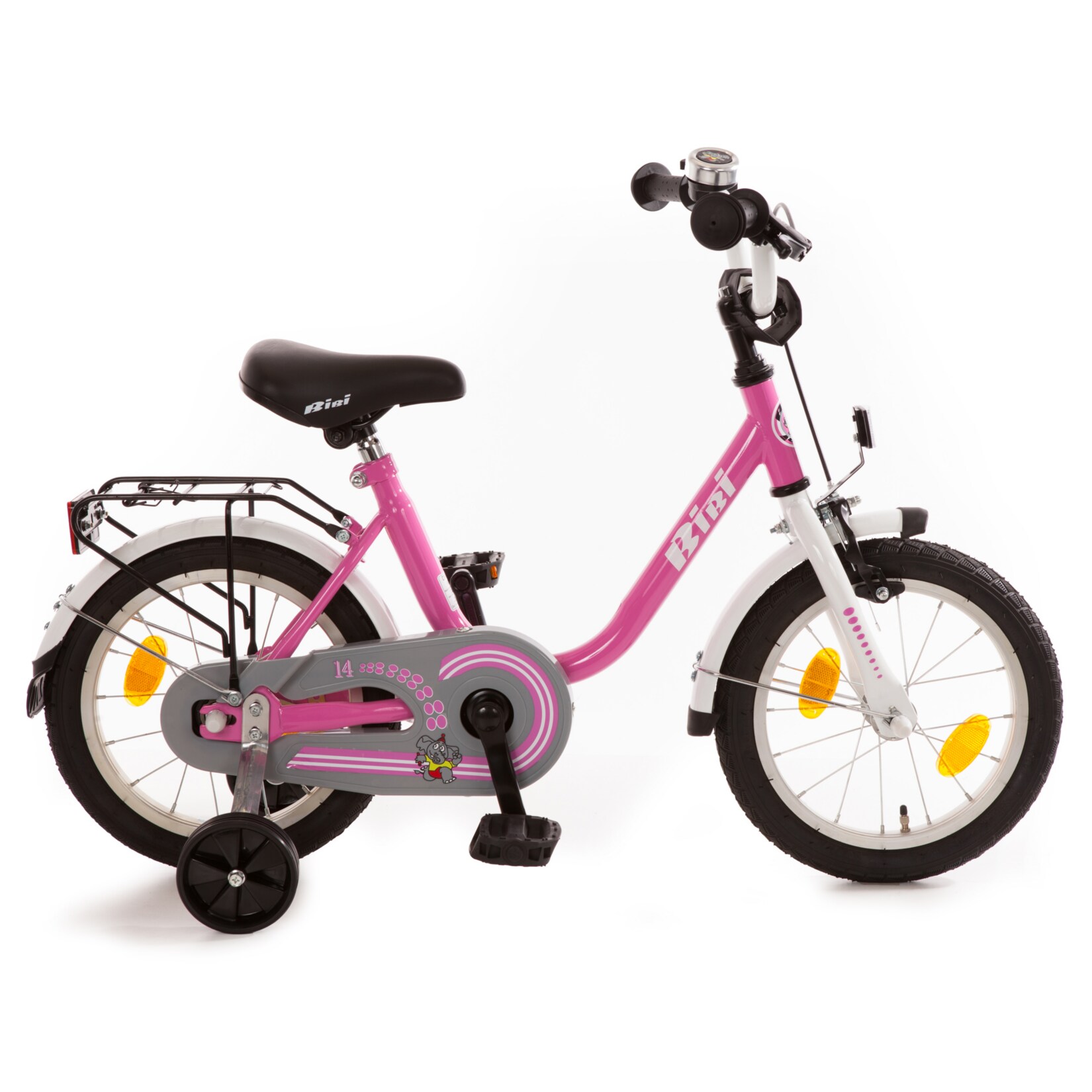 Bachtenkirch Kinderfahrrad "BiBi" pink/wei&szlig; 14" - Bild 1