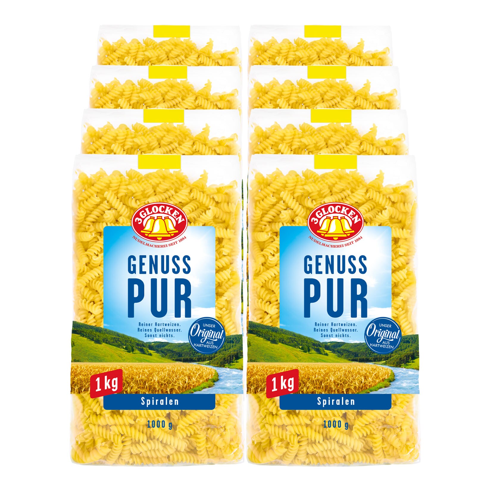 3 Glocken Genuss Pur Spiralen 1 kg, 8er Pack - Bild 1