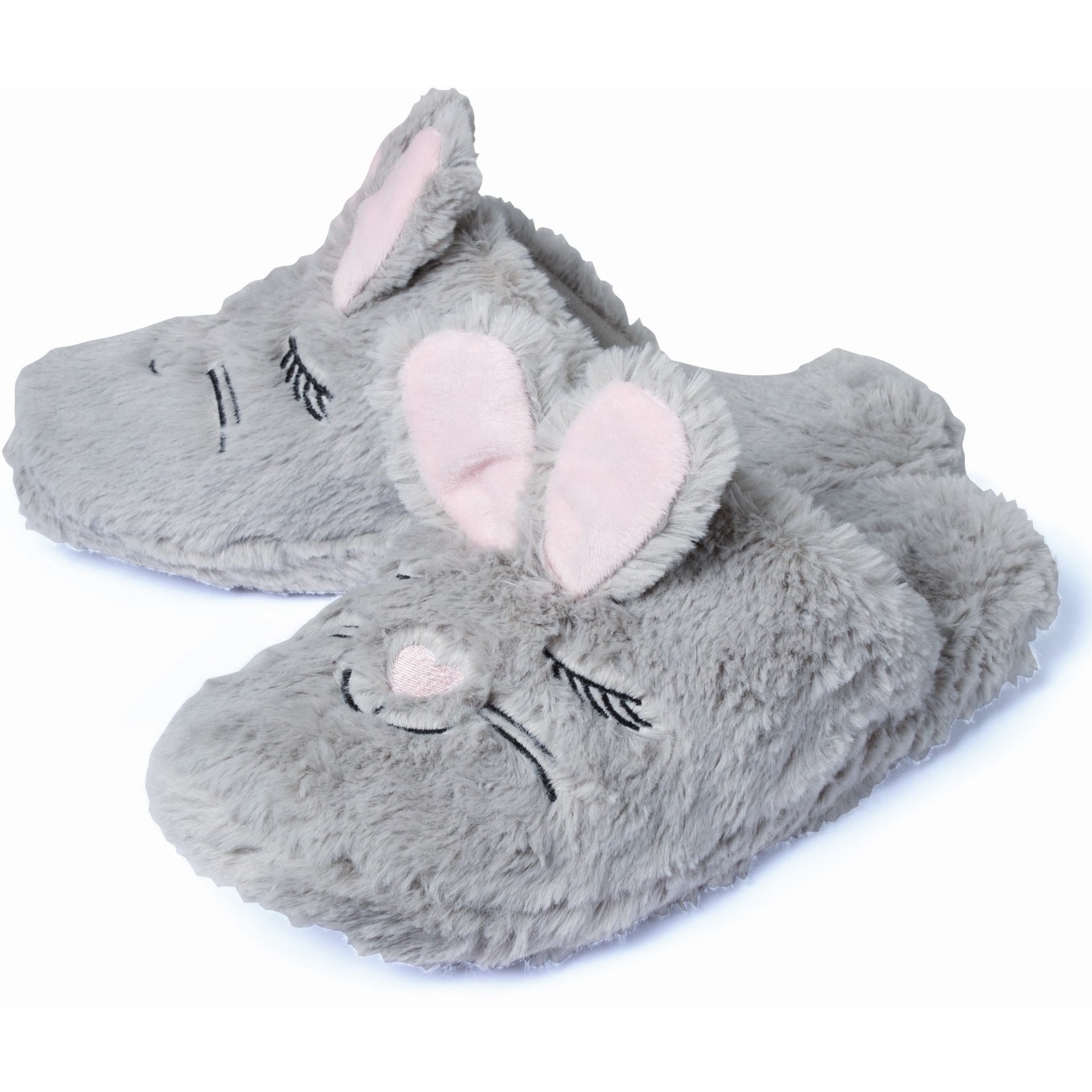 Damen Hausschuhe - Hase, grau Gr. 40 - Bild 1