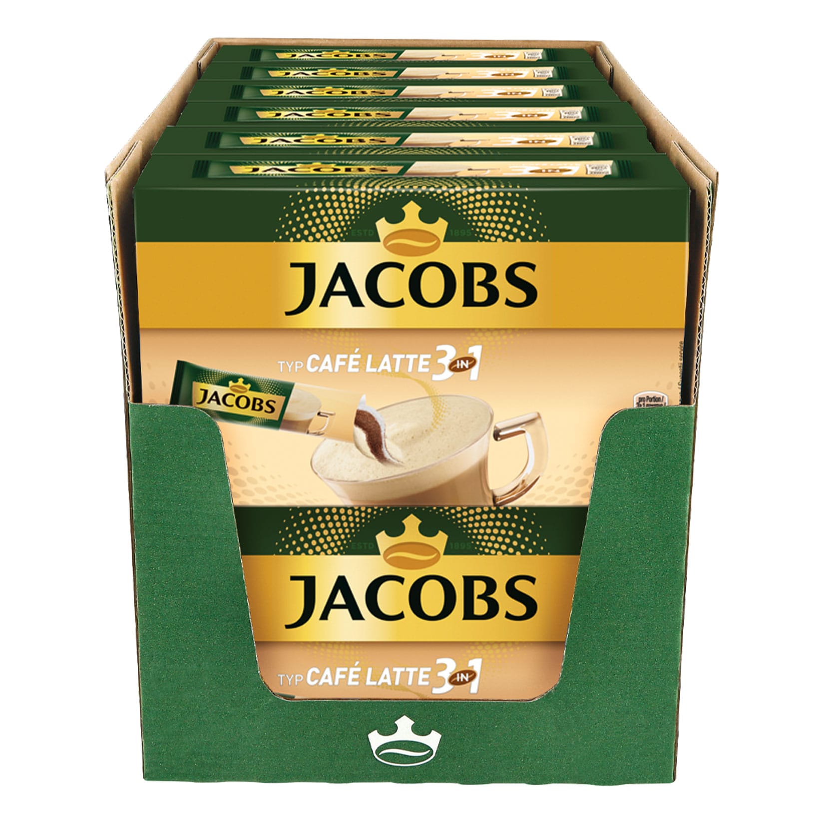 Jacobs 3in1 Cafe Latte 125 g, 12er Pack - Bild 1
