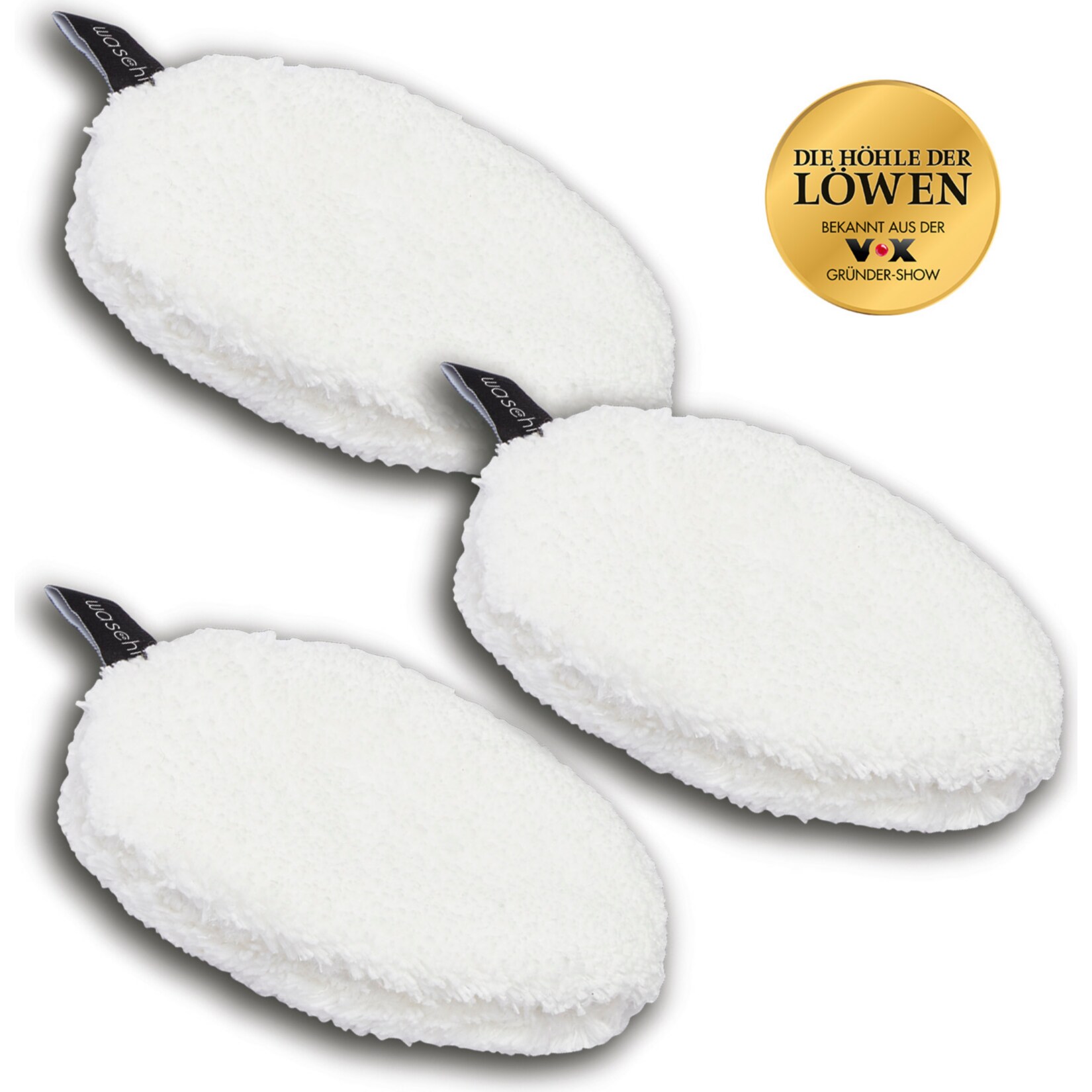 Waschies Abschmink-Pads 3er-Set 12,5x8cm wei&szlig; - Bild 1