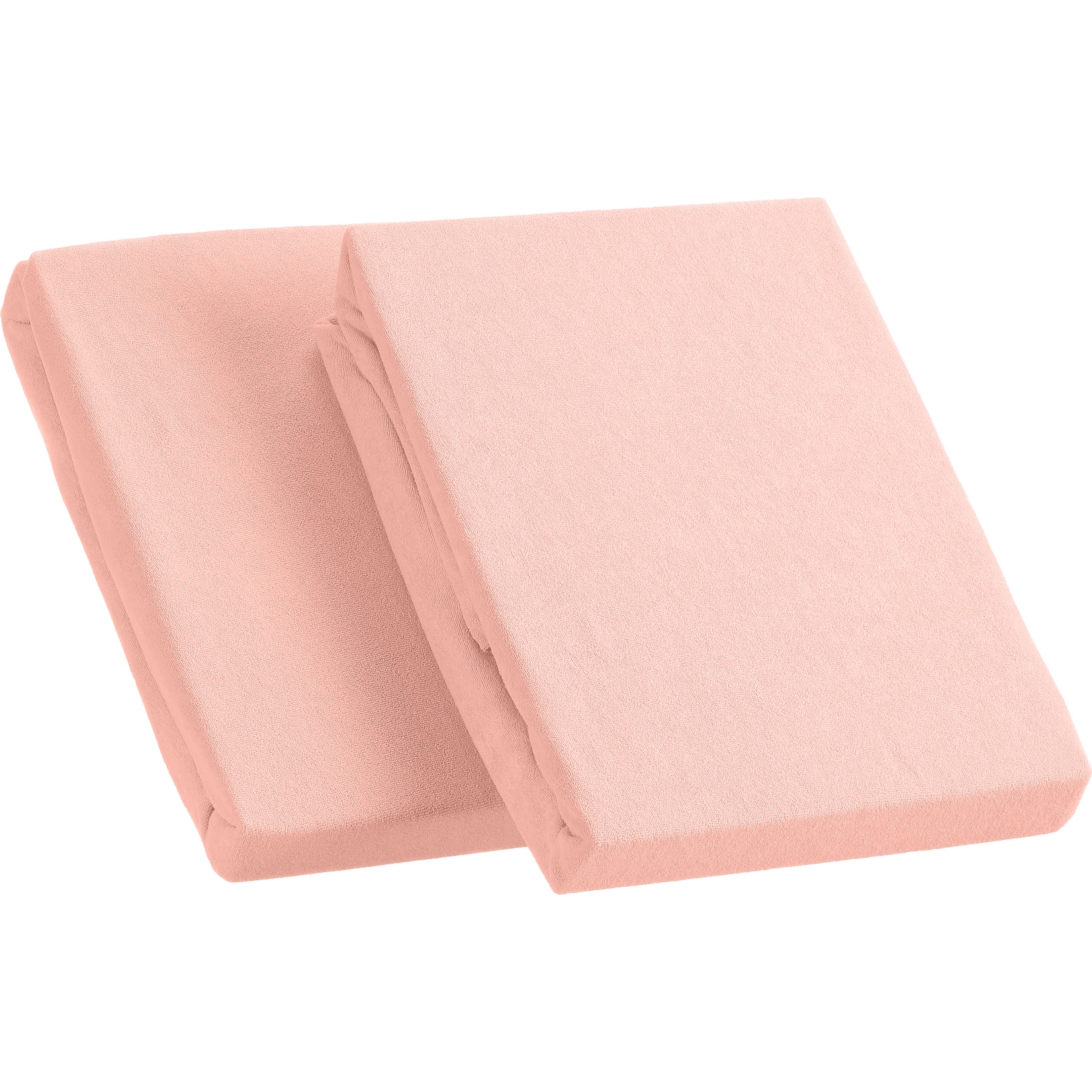 Kinzler Frottee Spannbetttuch im Doppelpack, rosa ca. 90 &ndash; 100 x 200 cm - Bild 1