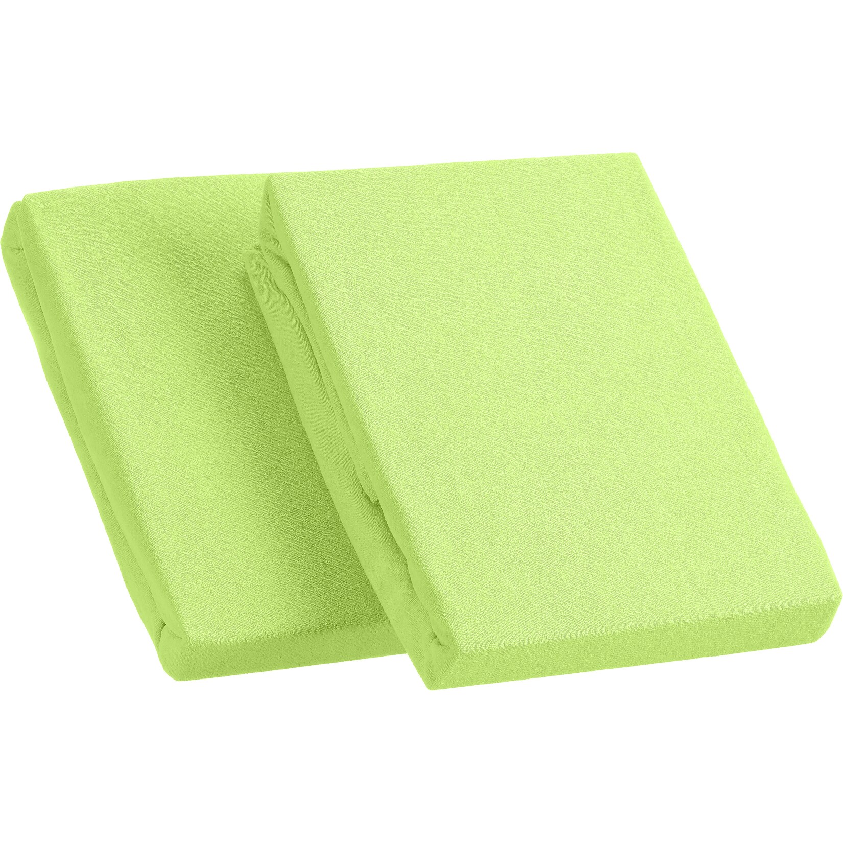 Kinzler Frottee Spannbetttuch im Doppelpack, gr&uuml;n ca. 90 &ndash; 100 x 200 cm - Bild 1