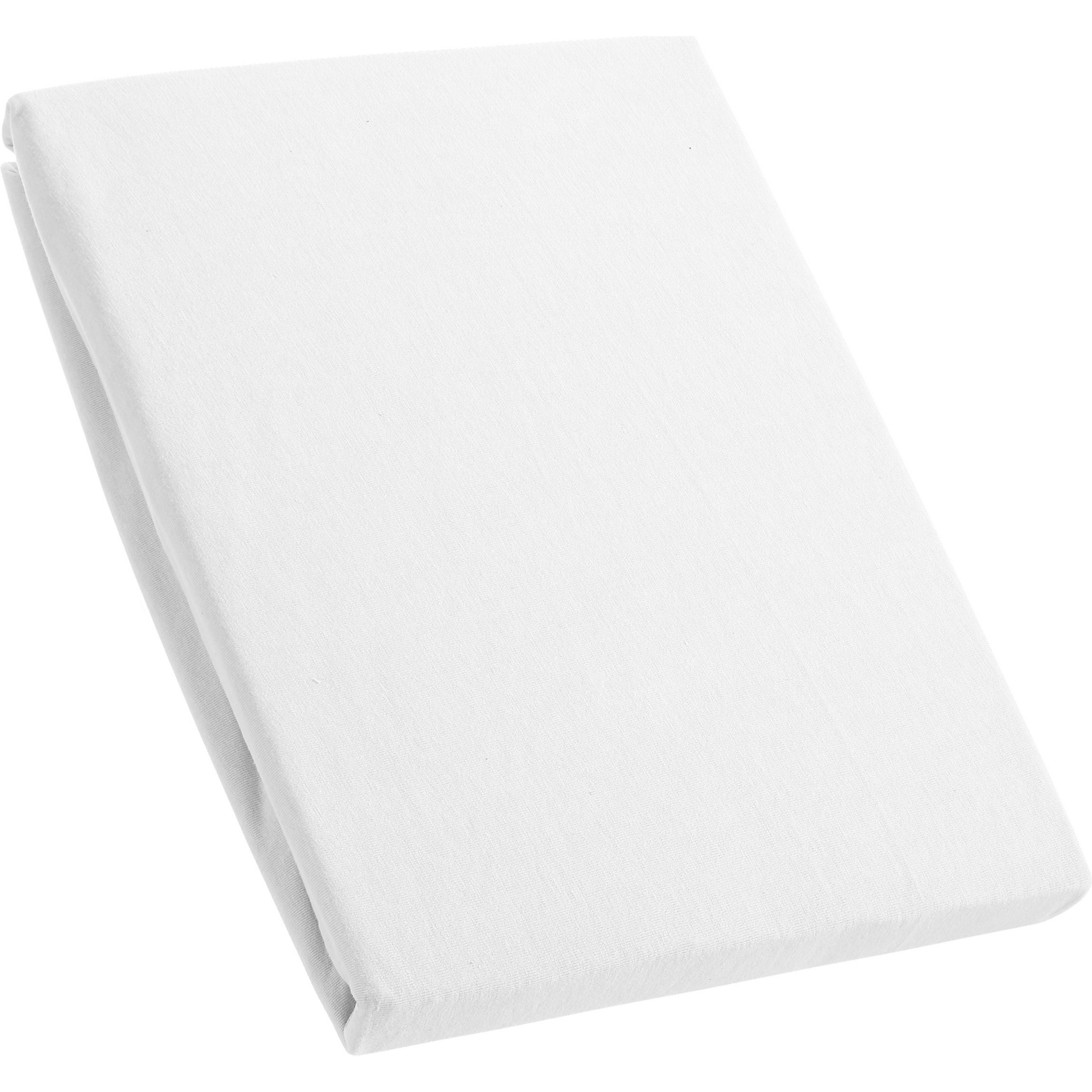 Kinzler Baumwoll-Jersey Spanner, wei&szlig; ca. 140 &ndash; 160 x 200 + 30 cm - Bild 1