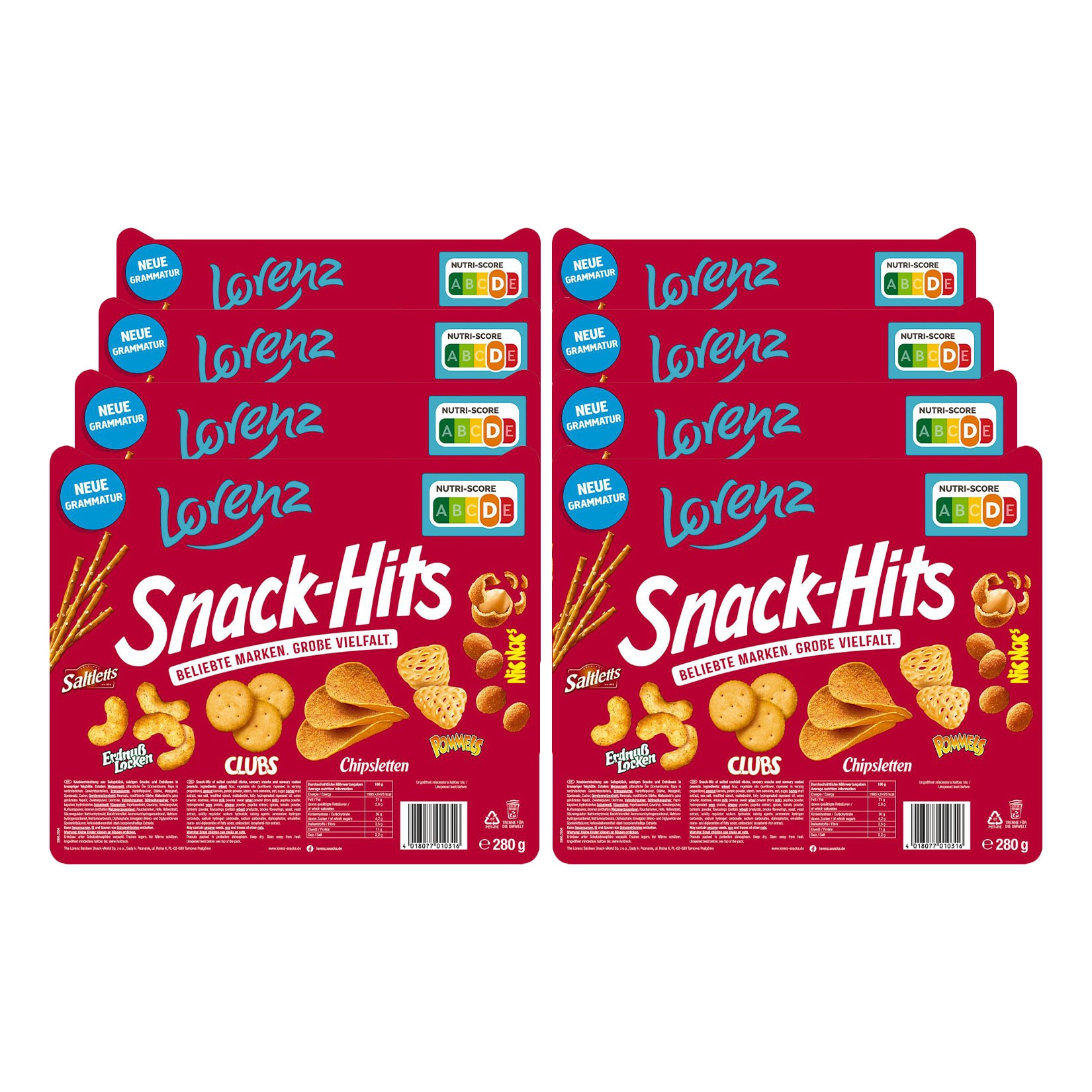 Lorenz Snack-Hits Knabbermischung 280g, 16er Pack - Bild 1