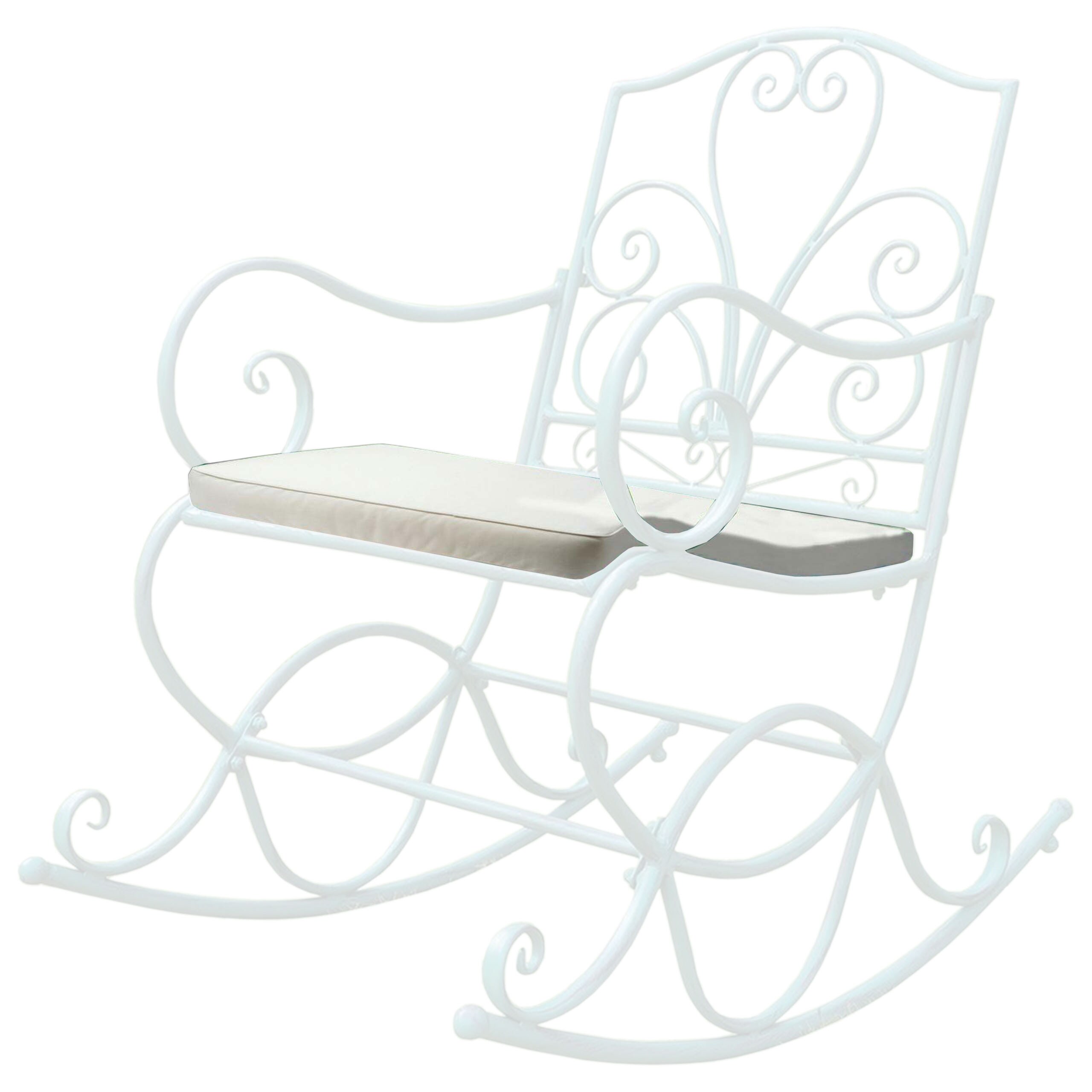 Polsterauflage f&uuml;r Schaukelstuhl MCW-C39, Schaukelstuhlauflage Sitzkissen Sitzpolster, creme - Bild 1