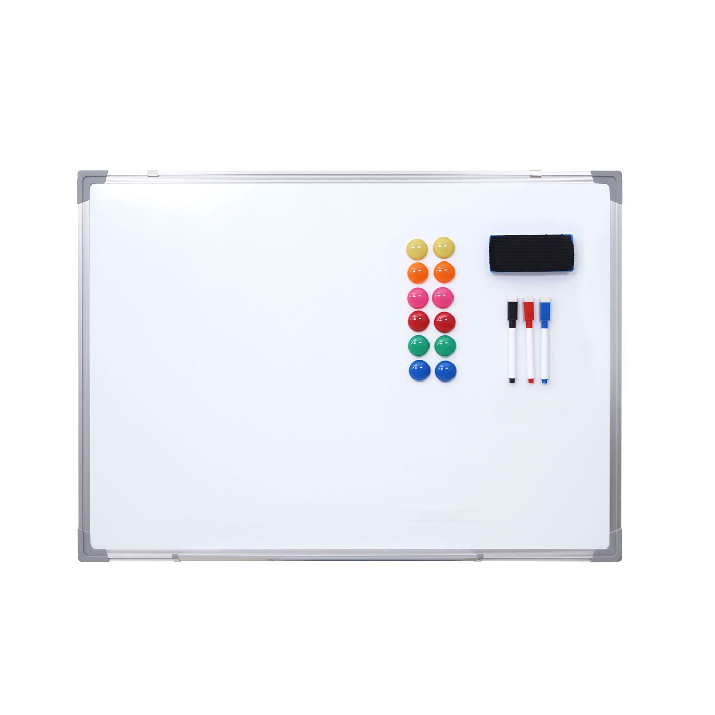 Whiteboard MCW-C84, Magnettafel Memoboard Pinnwand, inkl. Zubehör ~ 60x45cm