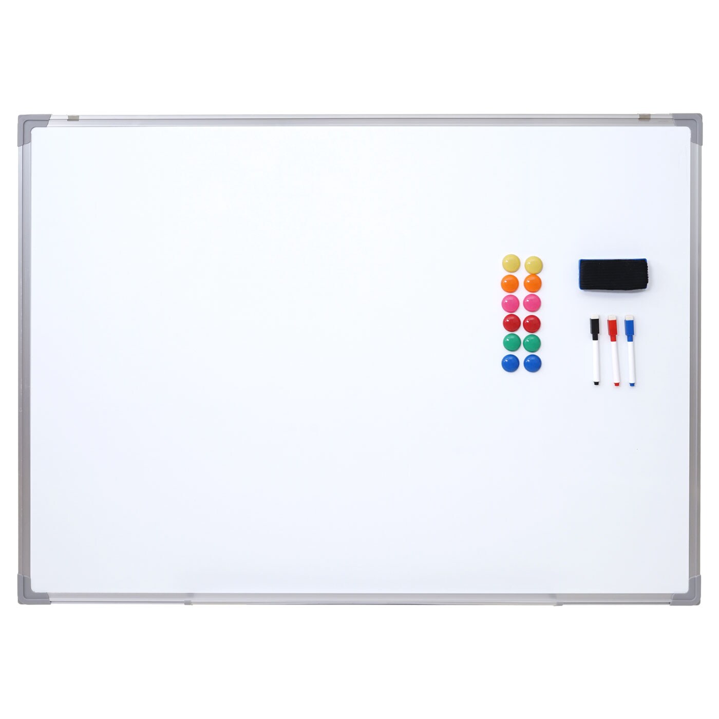 Whiteboard MCW-C84, Magnettafel Memoboard Pinnwand, inkl. Zubehör ~ 110x80cm