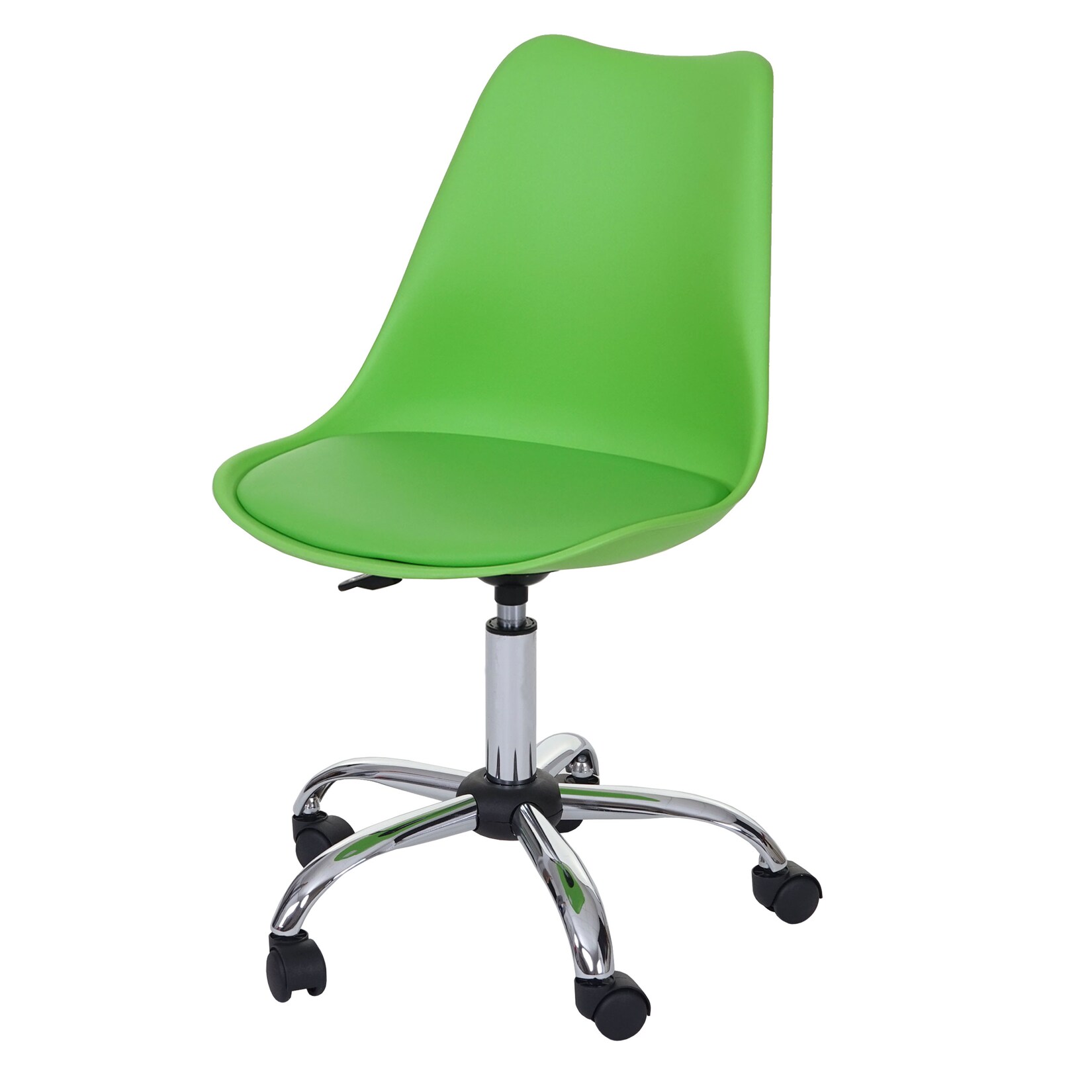 Drehstuhl Malmö MCW-B15, Bürostuhl Arbeitshocker, höhenverstellbar ~ Kunstleder, grün | 04057651238883