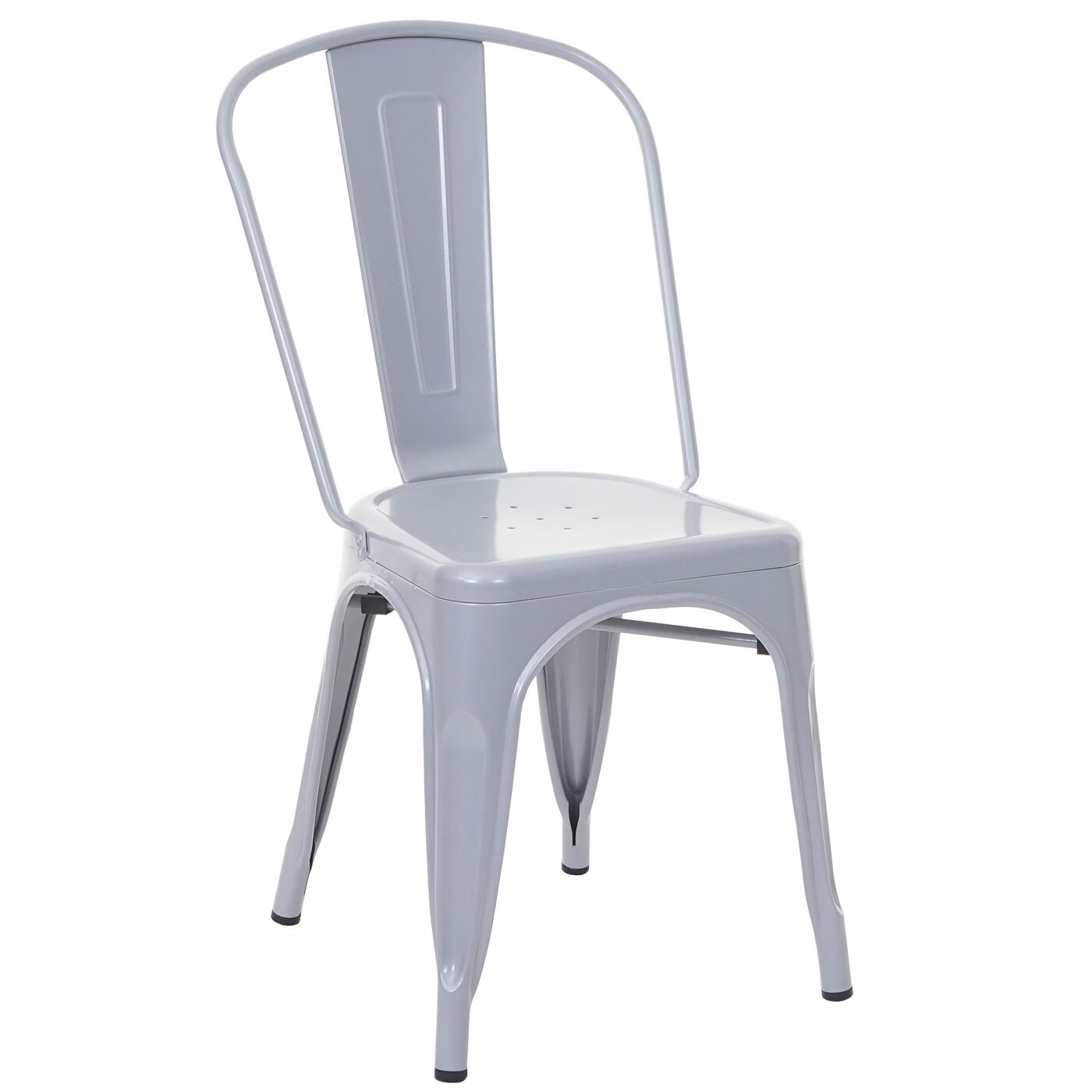Stuhl MCW-A73, Bistrostuhl Stapelstuhl, Metall Industriedesign stapelbar ~ grau